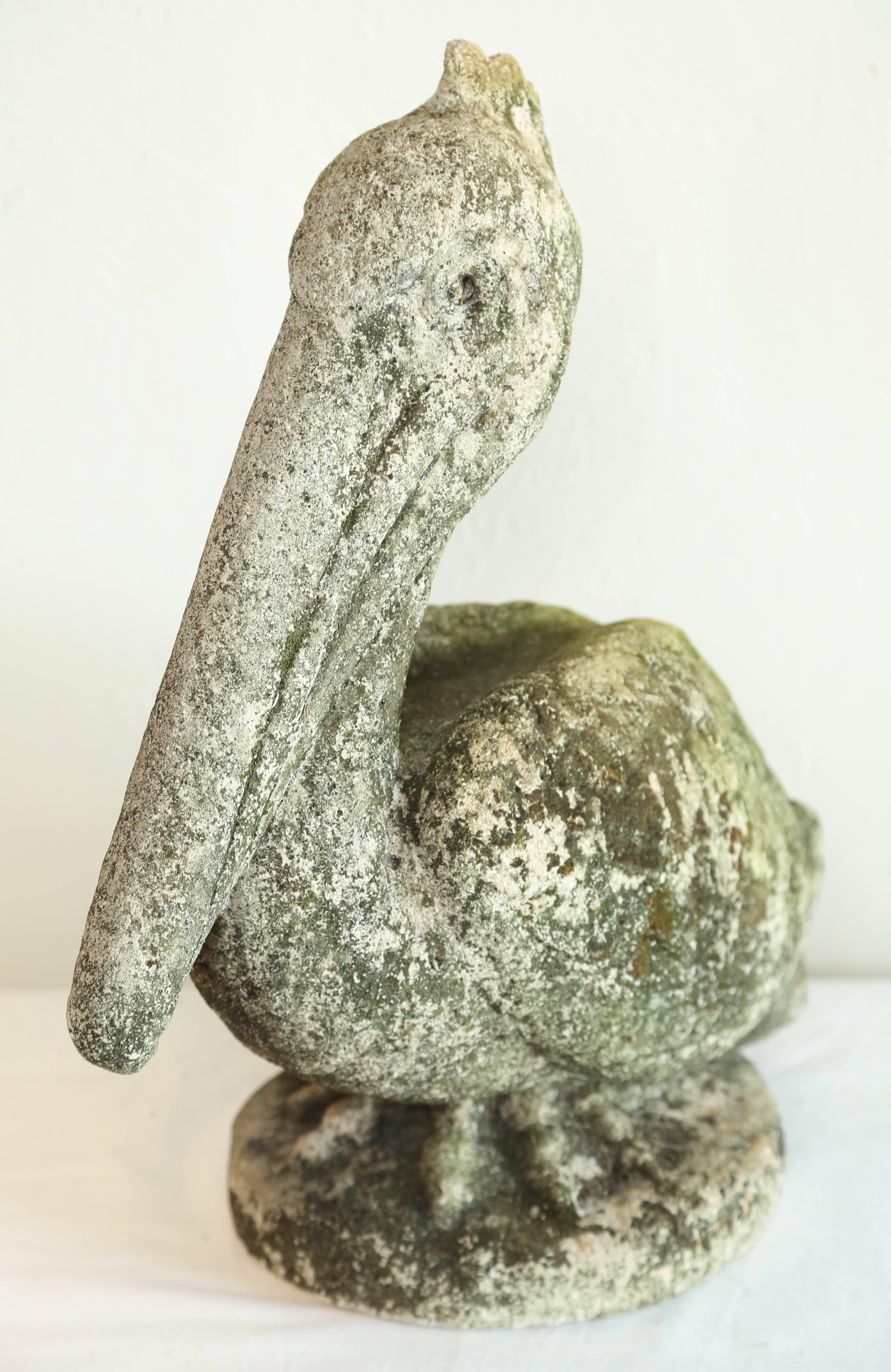20th Century Vintage Cast Stone Pelican