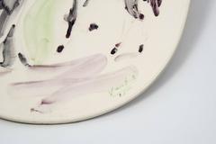 Marcel Vertes Beautiful Plate in Ceramic, Vallauris, circa 1955