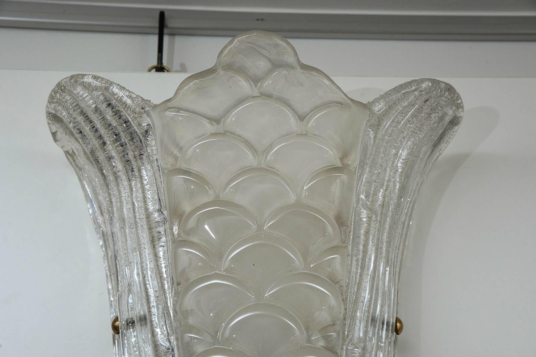 Pair of Murano Glass Wall Sconces 1