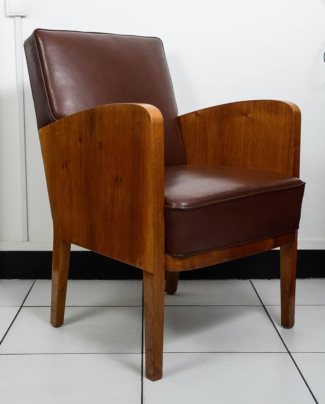 Mid-20th Century Damon Art Deco Set of 24 Armchairs, French, circa 1930 For Sale