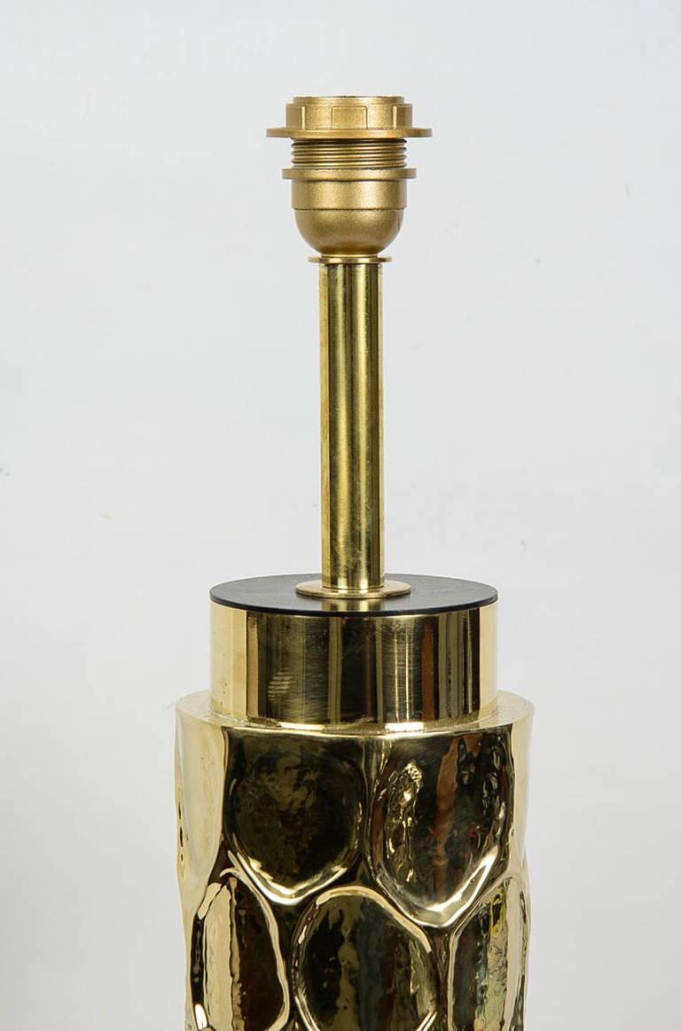 Italian Beautiful Pair of Brass Table Lamps