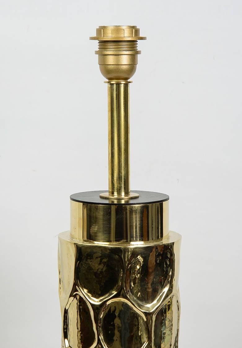 Gilt Beautiful Pair of Brass Table Lamps