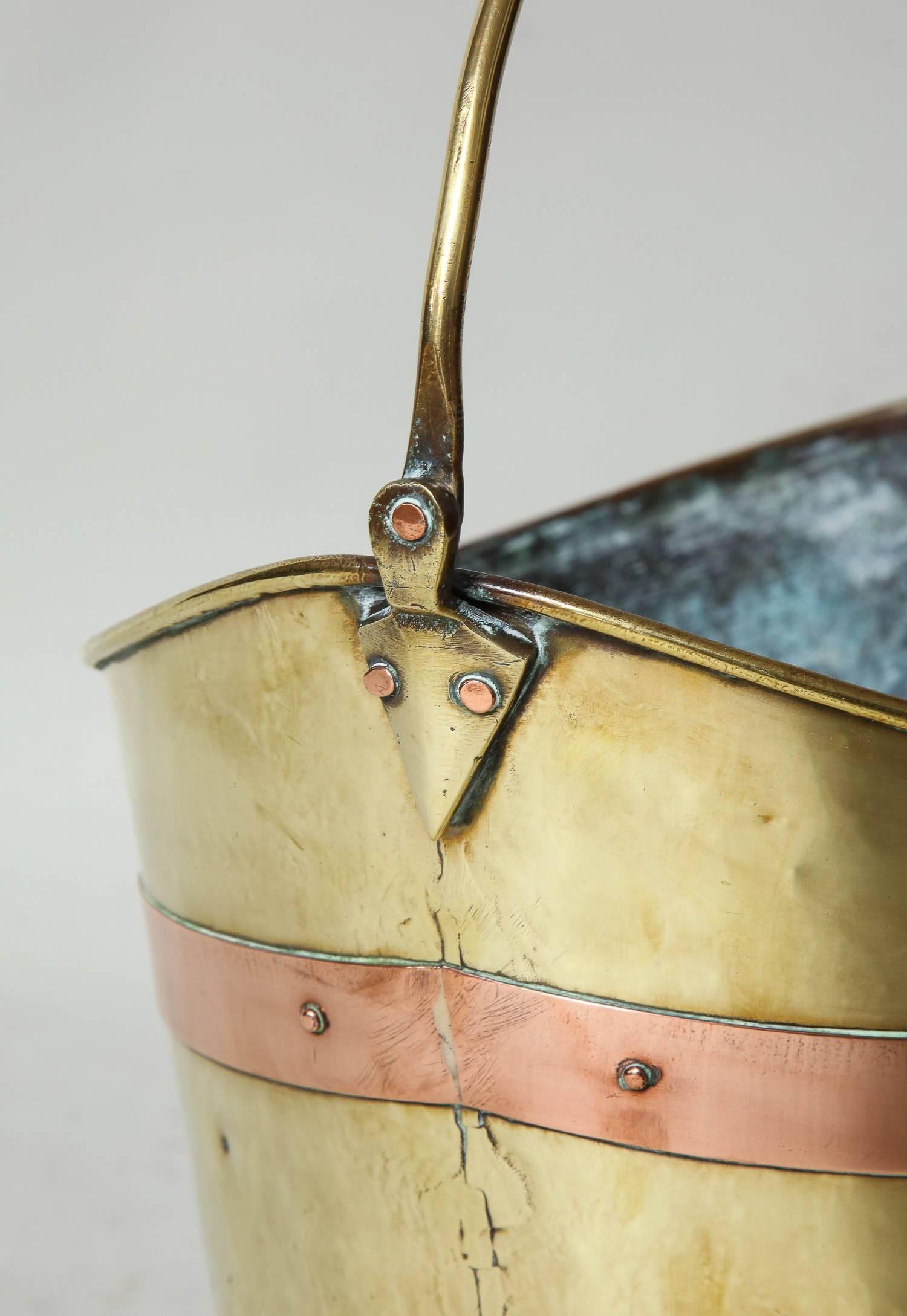 Brass 19th Century Boat Shaped Bucket For Sale