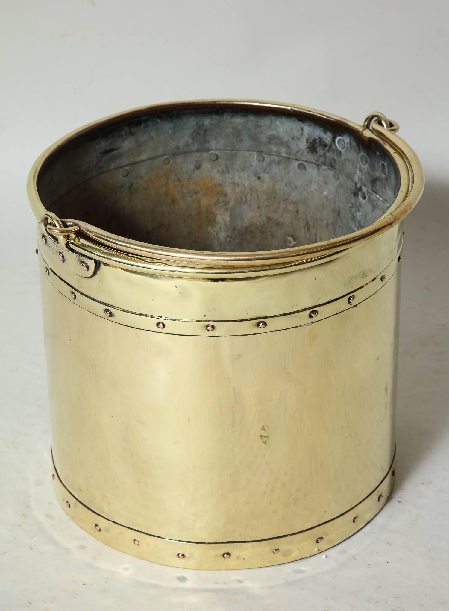 Georgian English Brass Bucket