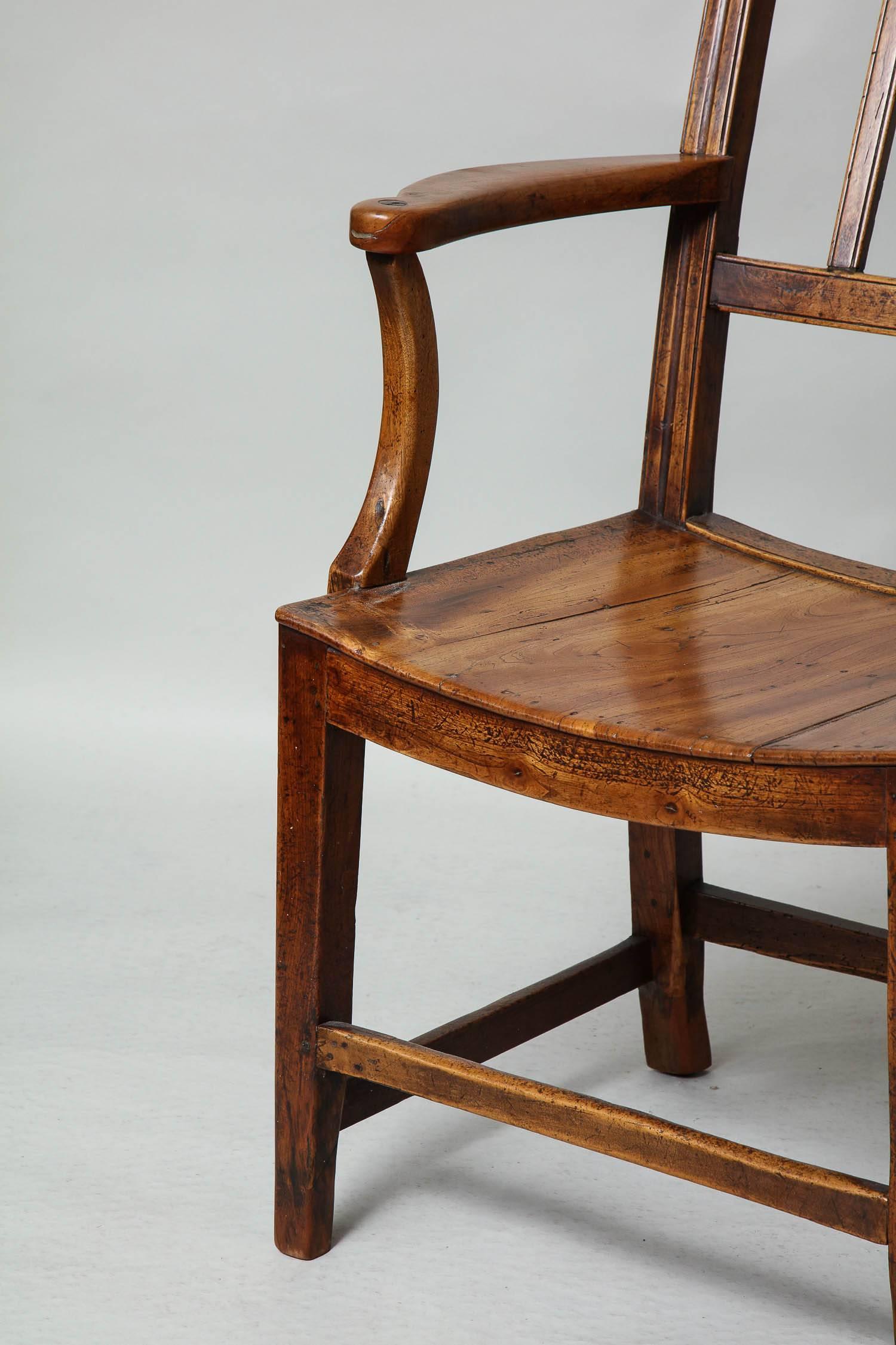 Great Britain (UK) East Anglian Fruitwood Armchair For Sale
