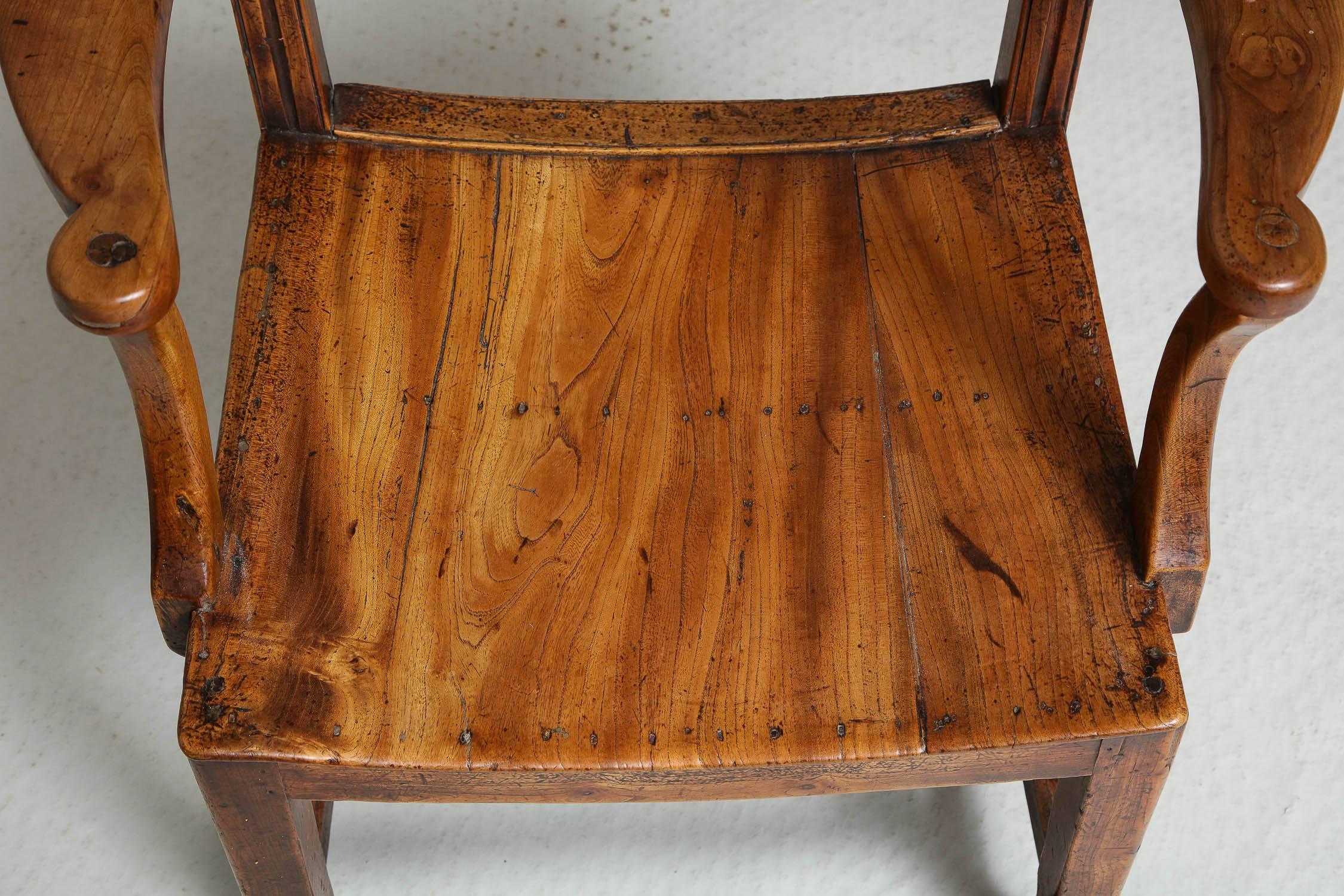 East Anglian Fruitwood Armchair For Sale 2