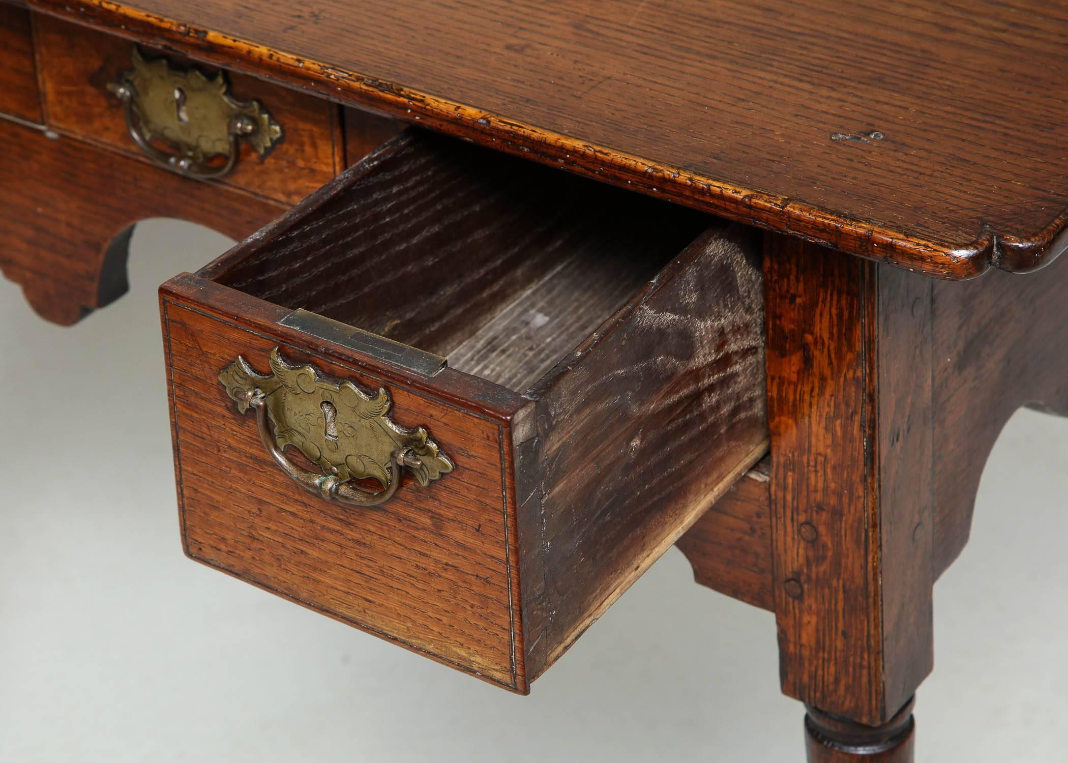 Early 18th Century Striking Queen Anne Three-Drawer Table