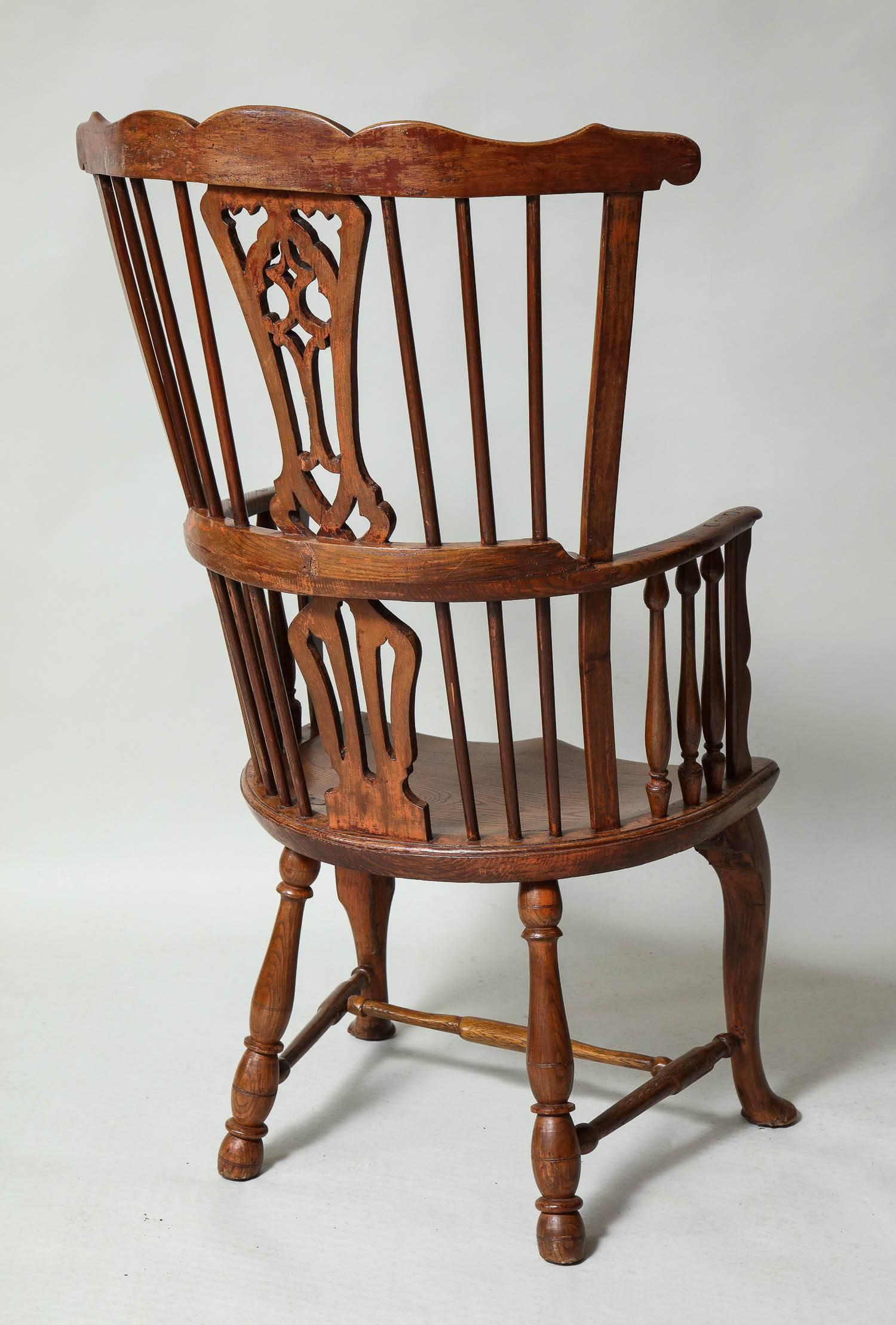 Exceptionnel fauteuil Windsor du 18ème siècle Excellent état à Greenwich, CT