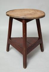 Diminutive Scrubbed Elm Cricket Table