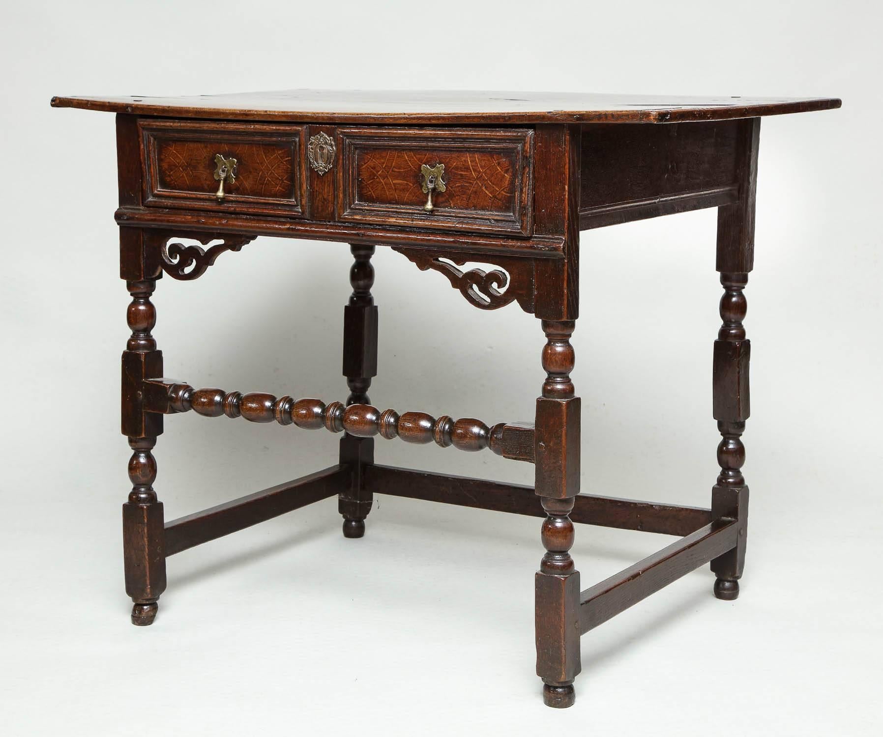 17th Century Oak and Walnut Table 1