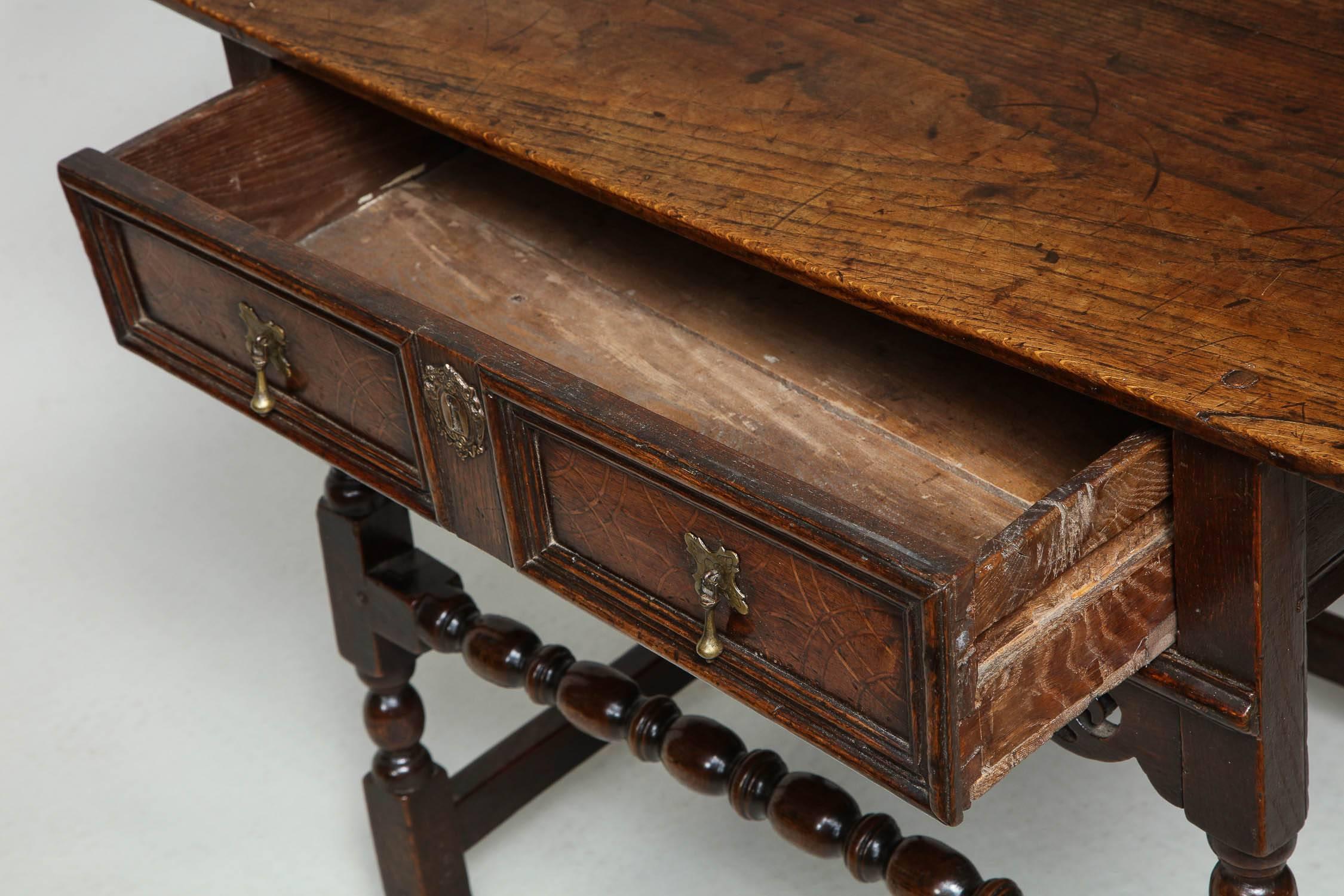 17th Century Oak and Walnut Table 4