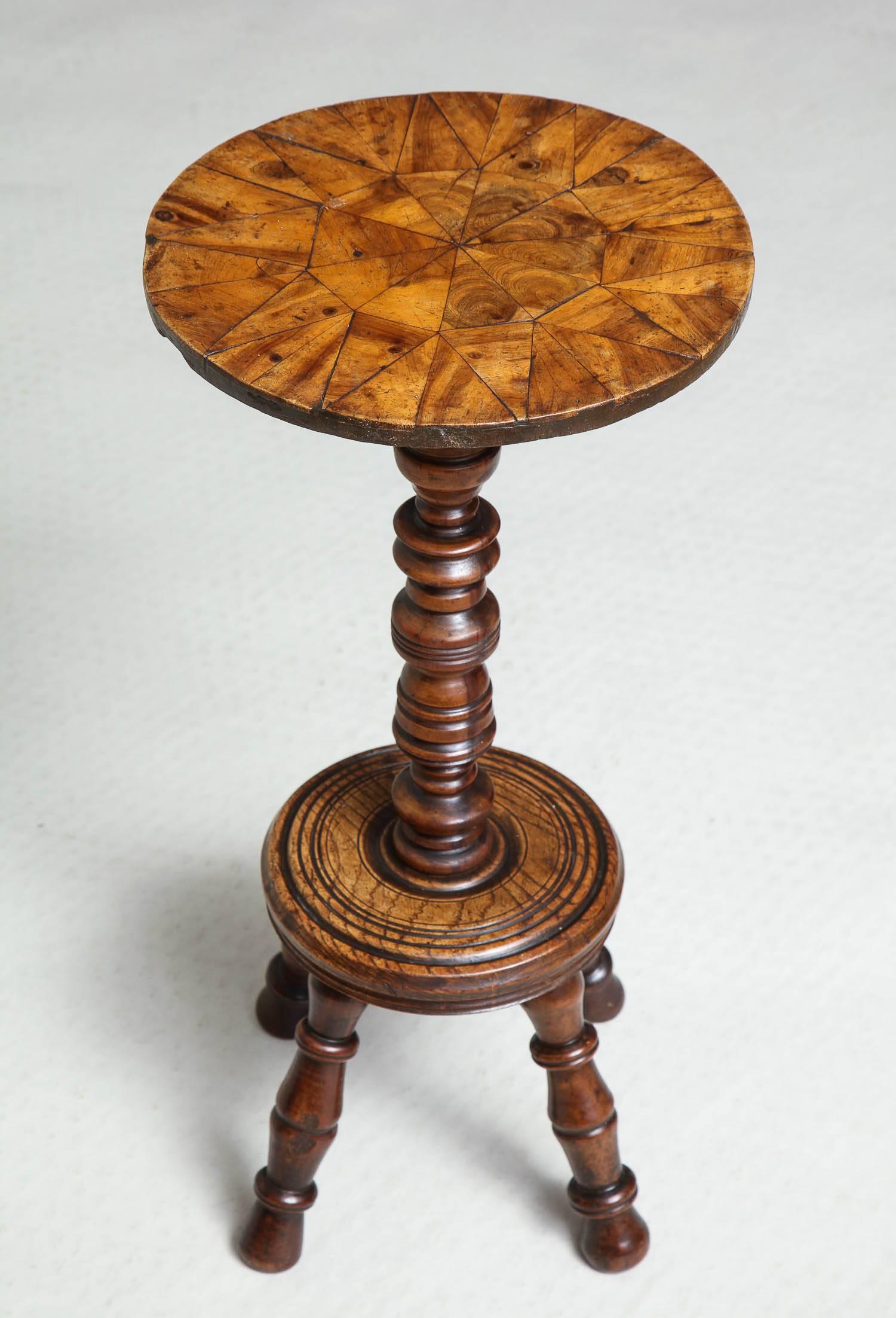 William and Mary Rare Ash and Yew Parquetry Table