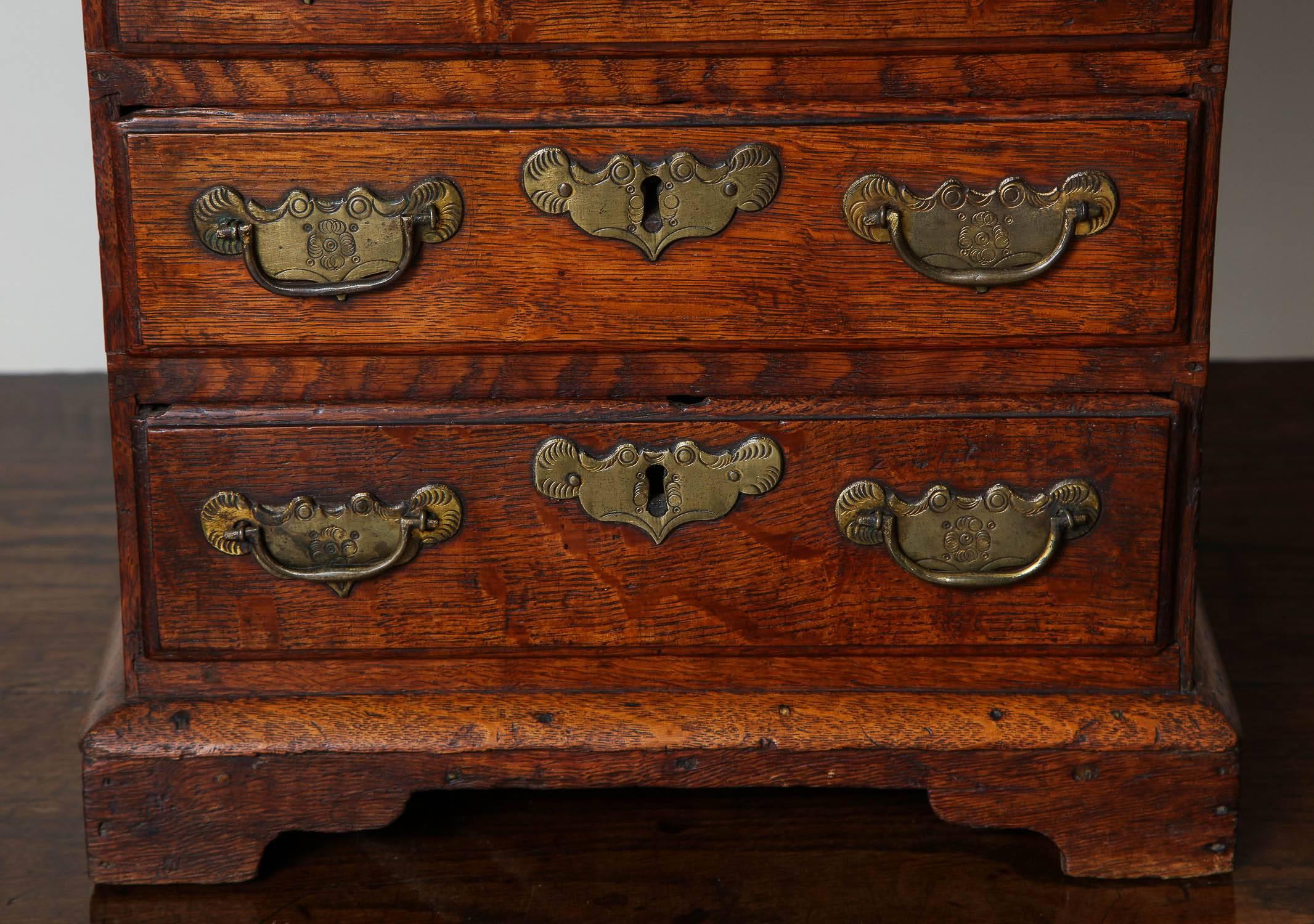 George I Rare Miniature Welsh Tall Chest