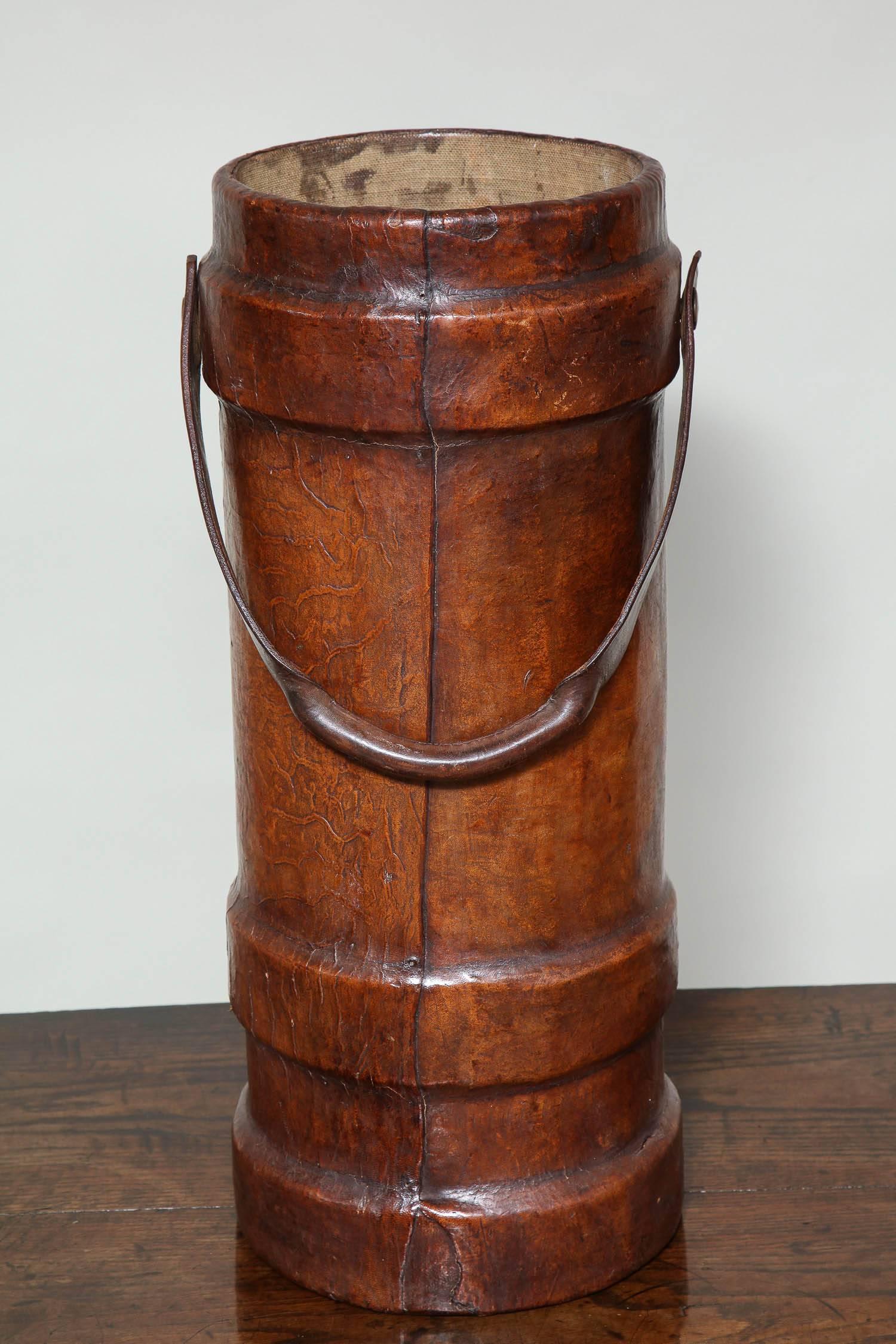 Late 19th Century English Leather Cordite Carrier
