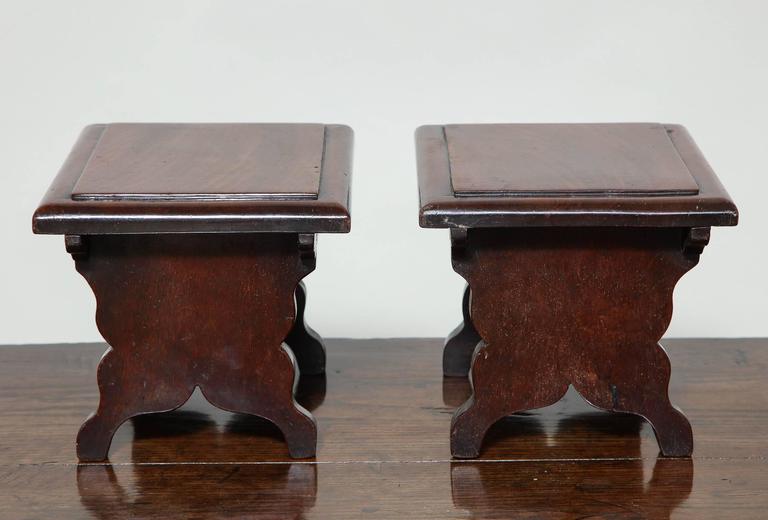 Rare Pair of Dresser Stools For Sale at 1stDibs