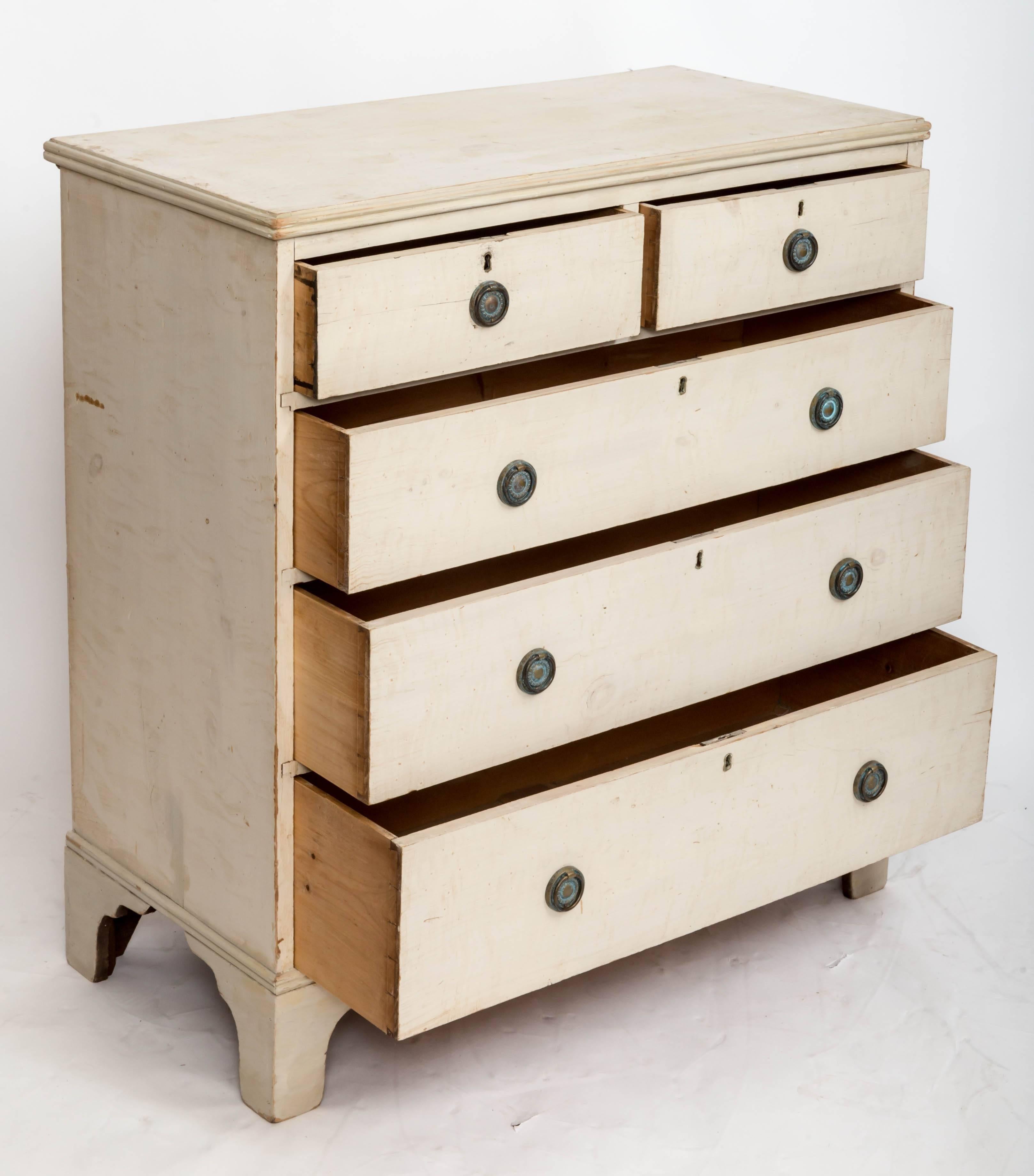 Early 19th Century Chest in Original Paint, England, circa, 1840 In Good Condition For Sale In East Hampton, NY