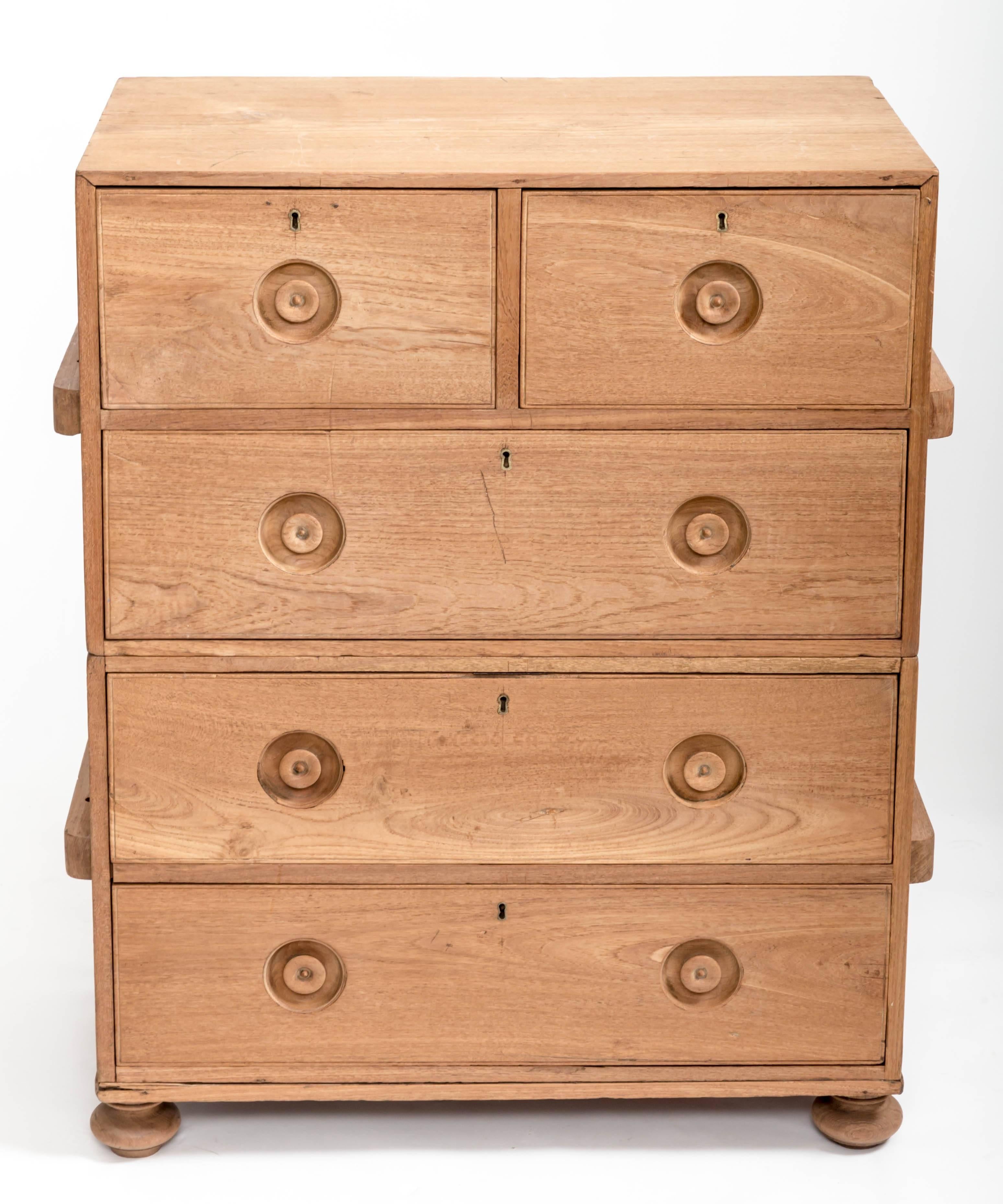 Early 19th Century Teak Military Chest, England, circa 1840 For Sale 3