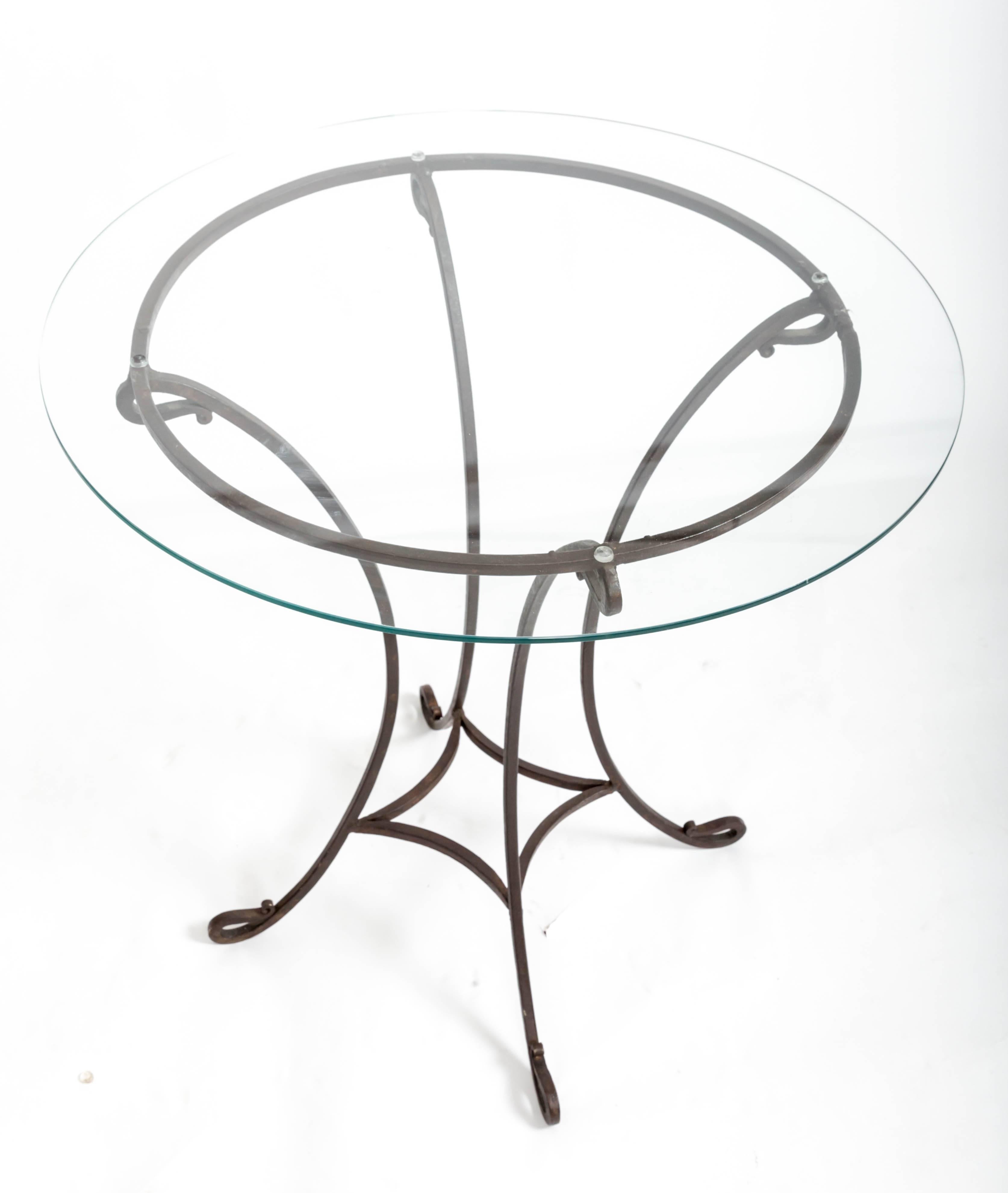 Pair of Wrought Iron Side Tables, France, circa 1940s 5