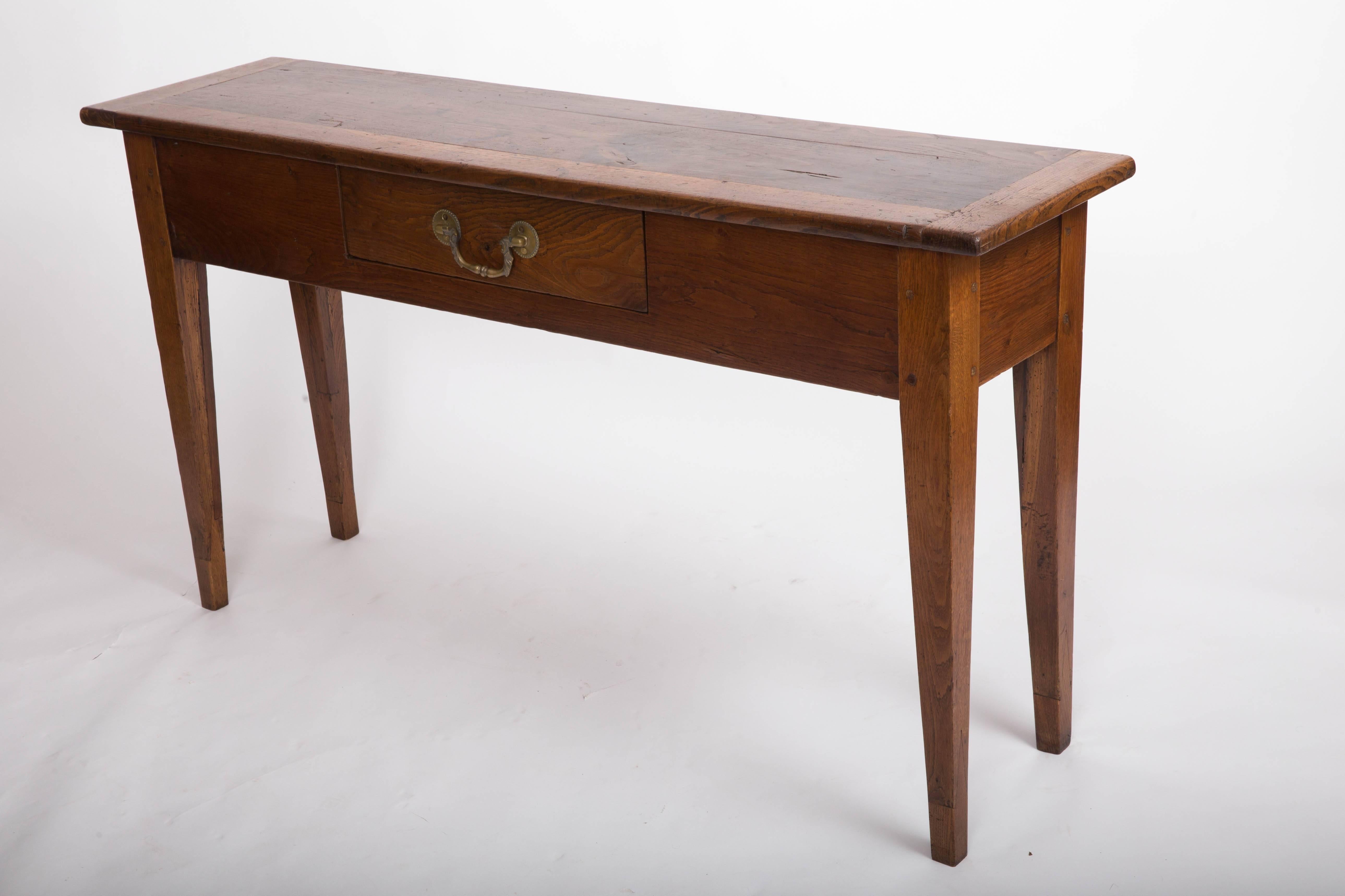 French 19th Century Chestnut and Oak Server, France, circa 1860 For Sale