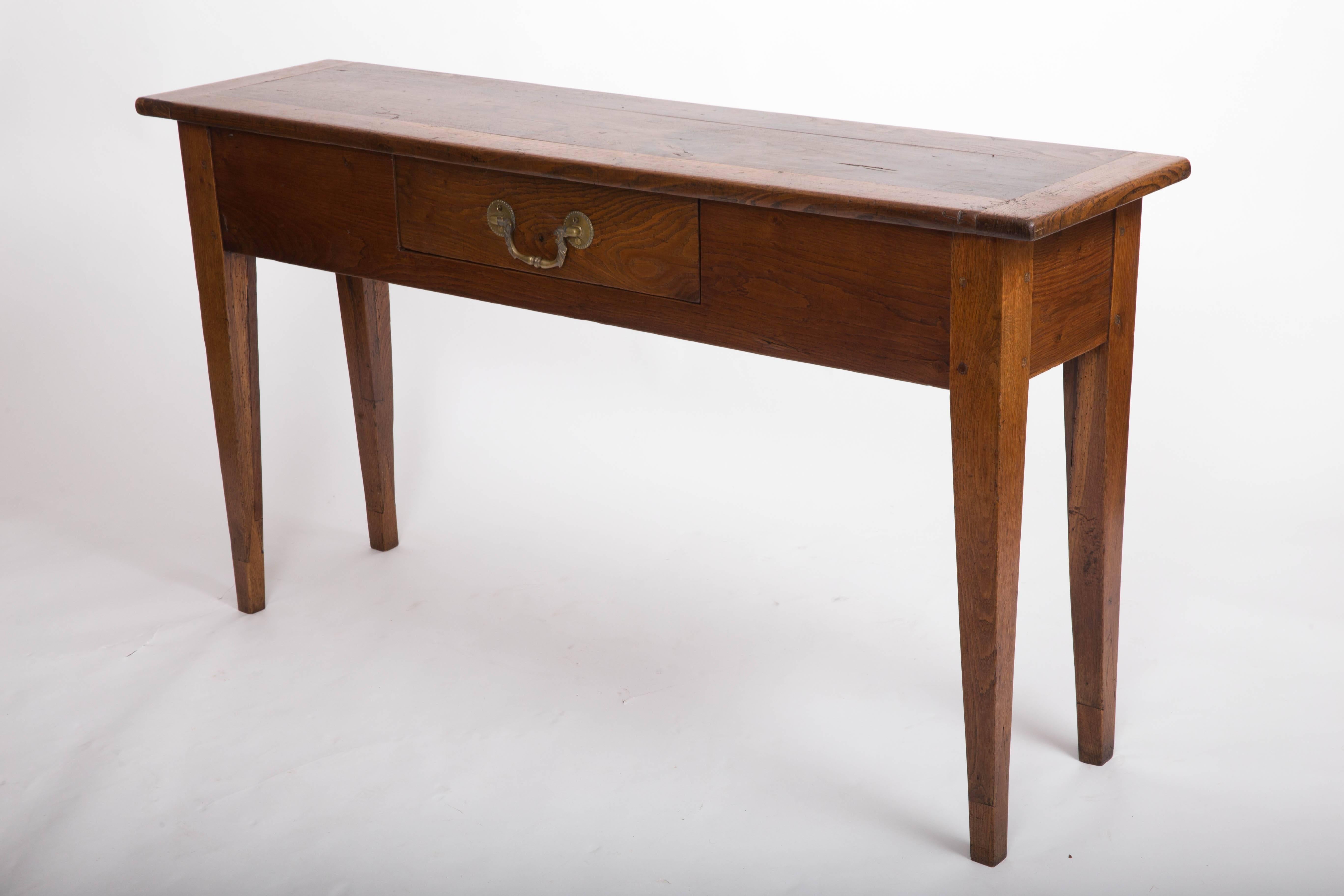 19th Century Chestnut and Oak Server, France, circa 1860 In Good Condition For Sale In East Hampton, NY