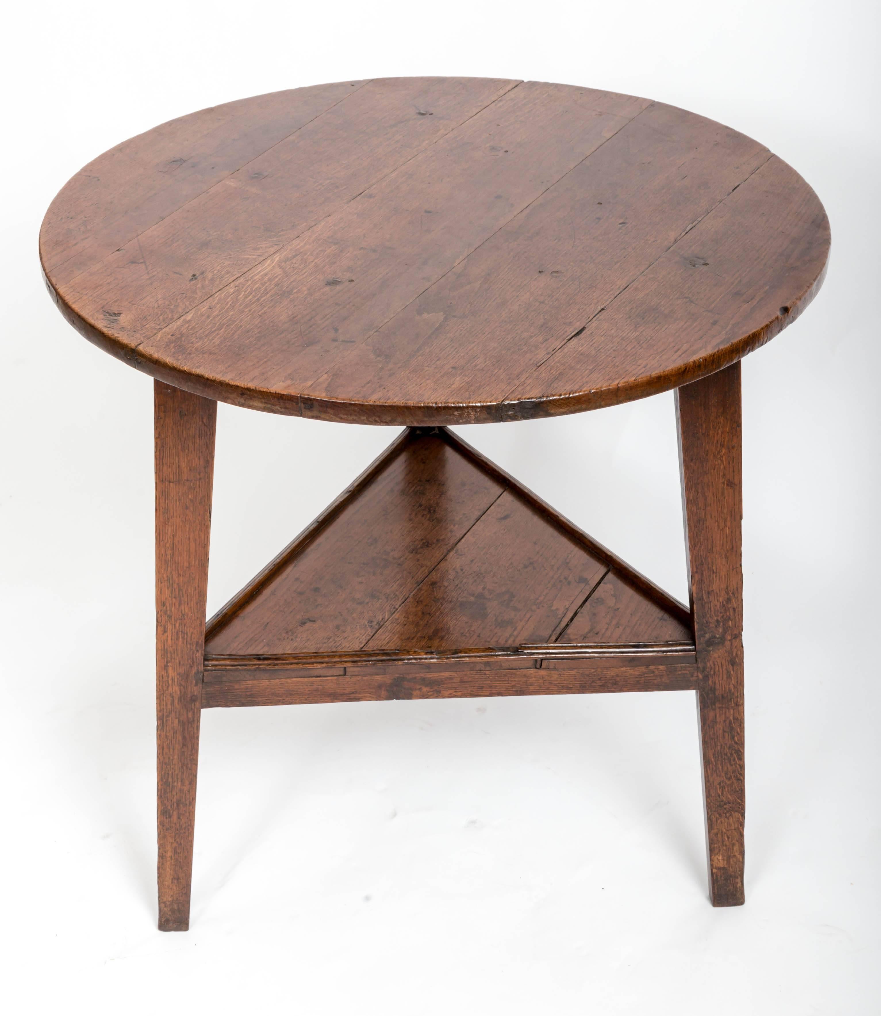 Early 18th Century Oak Cricket Table. England, circa, 1800 1