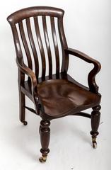19th Century Elm Desk Chair England, circa 1850