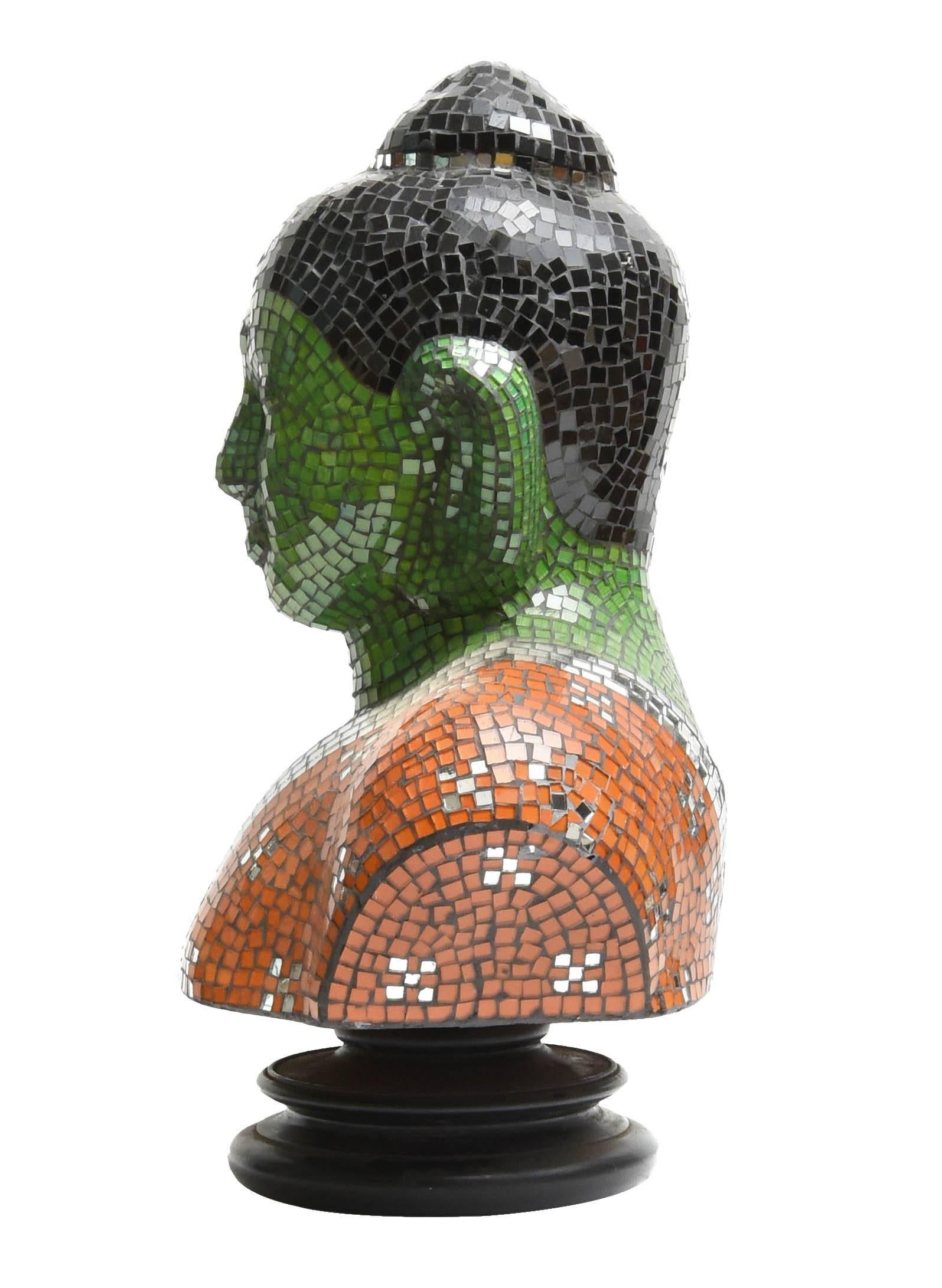 Italian Bust of Buddha in Mosaic For Sale