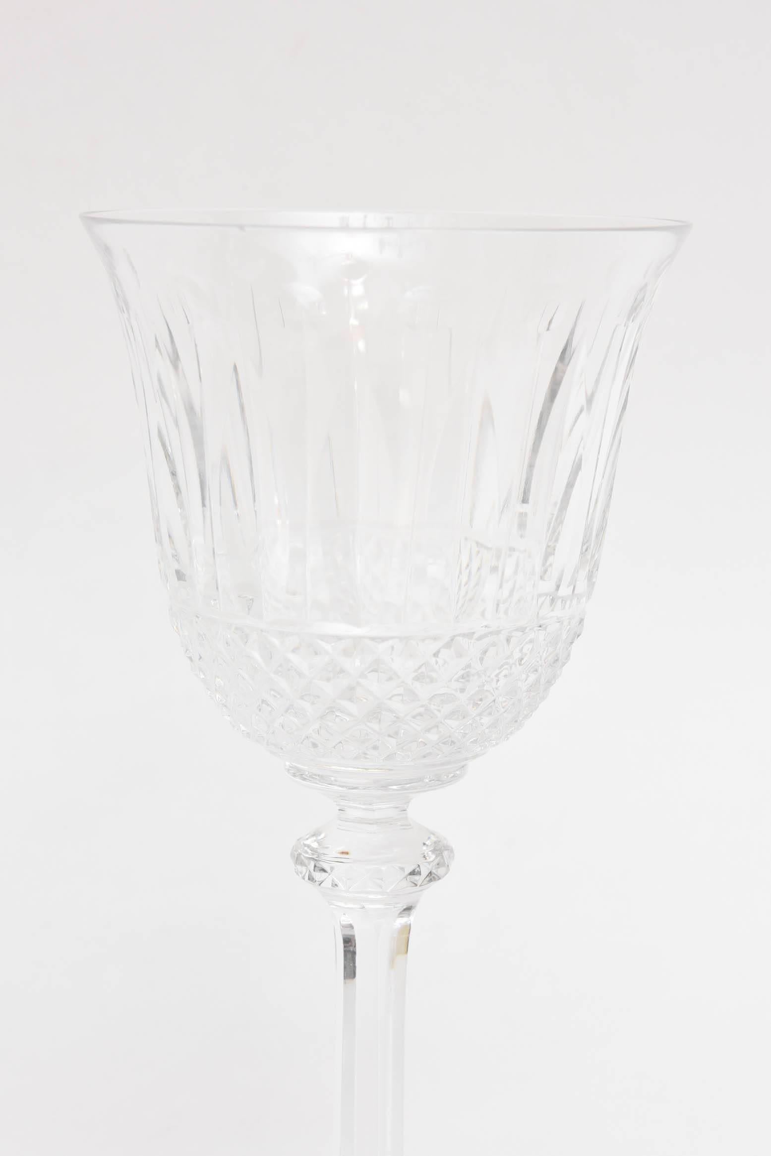 French Four Saint Louis Crystal Water Goblets, 