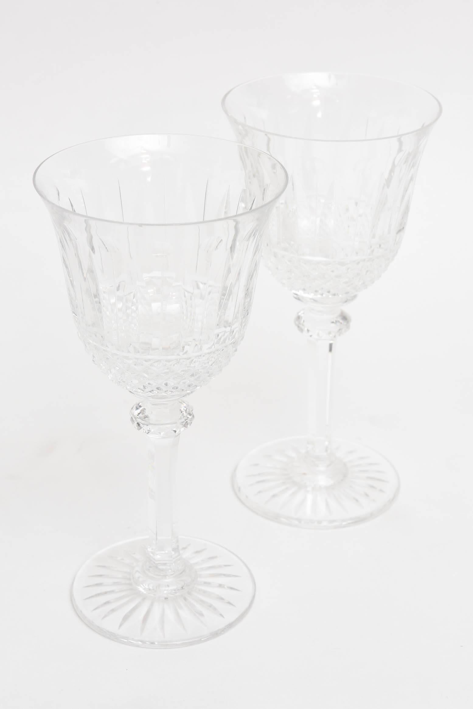 Four Saint Louis Crystal Water Goblets, 