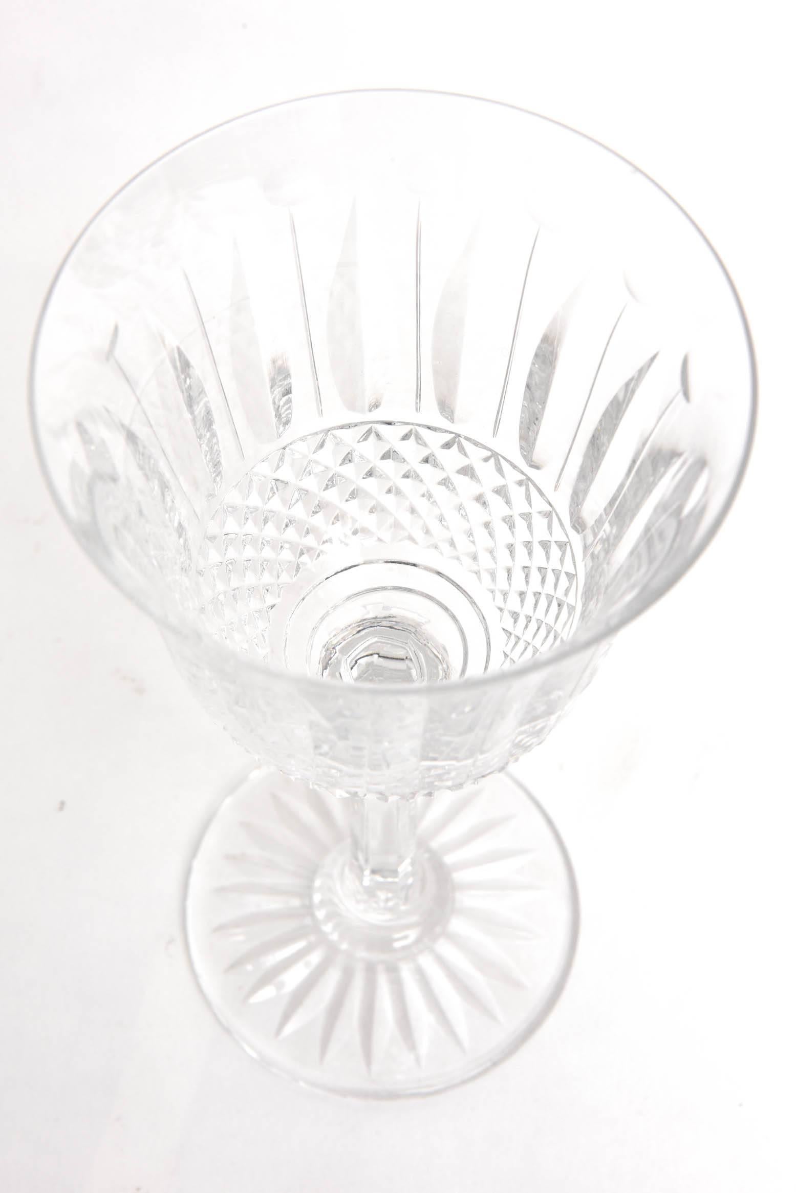 Contemporary Four Saint Louis Crystal Water Goblets, 