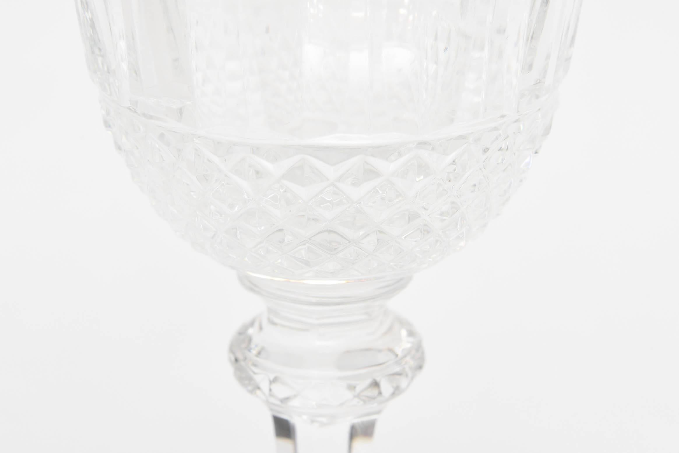 Four Saint Louis Crystal Water Goblets, 