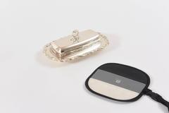 Incantevole portaburro placcato in argento, Vintage