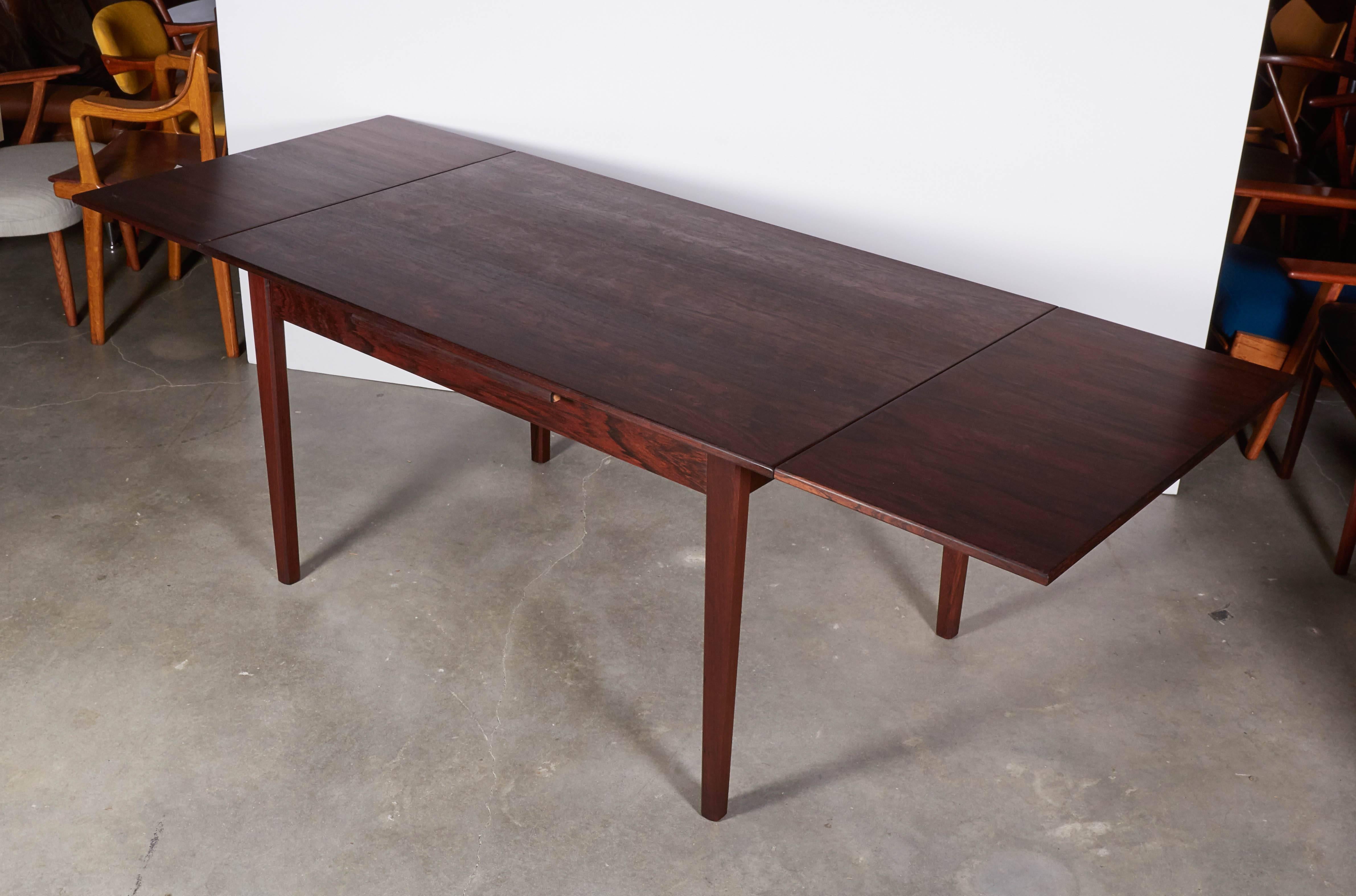 Oiled Rosewood Dining Table, Expandable by Sejling Skabe