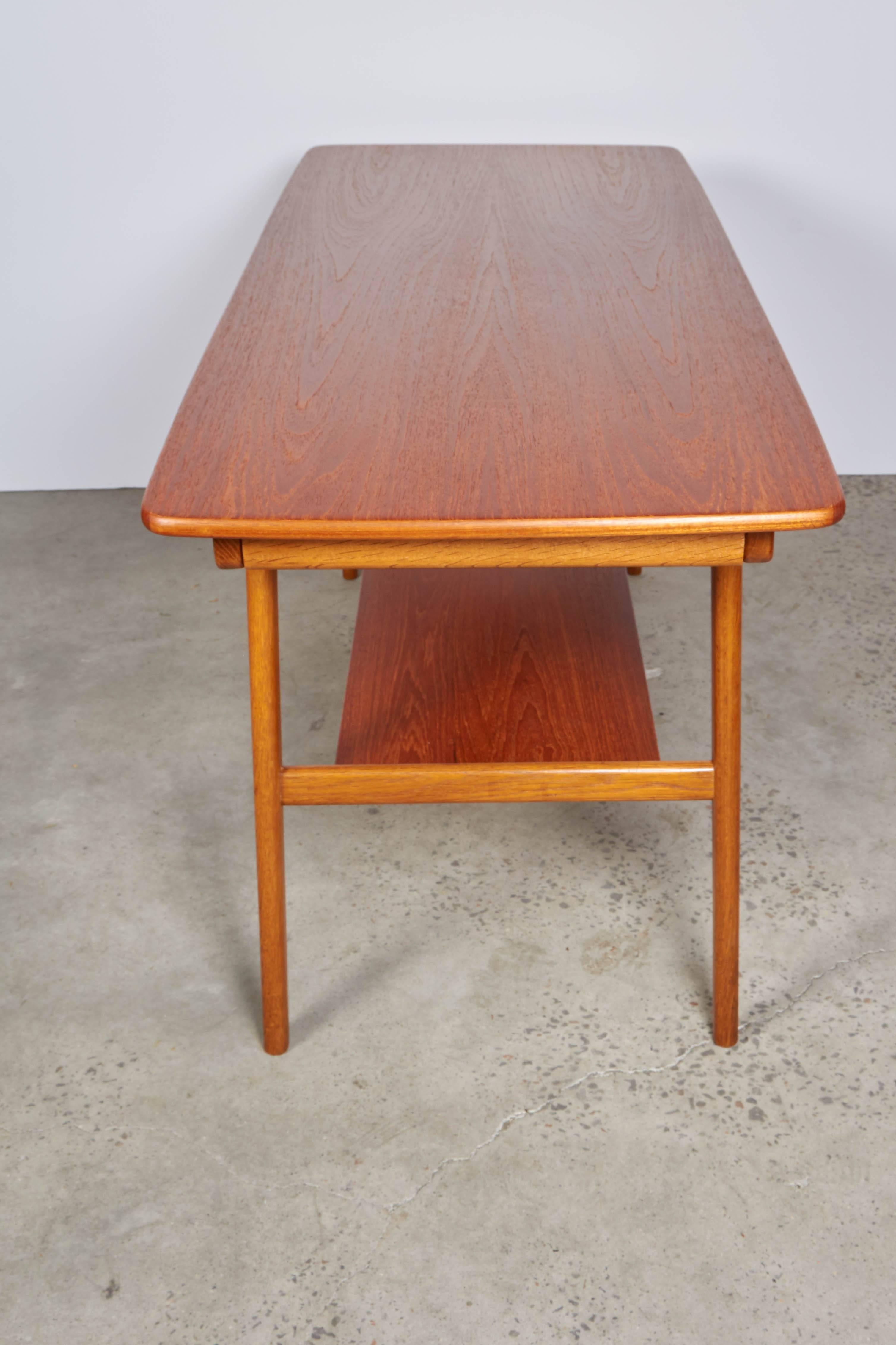 Mid-20th Century 1950s Teak Coffee Table or Sewing Table