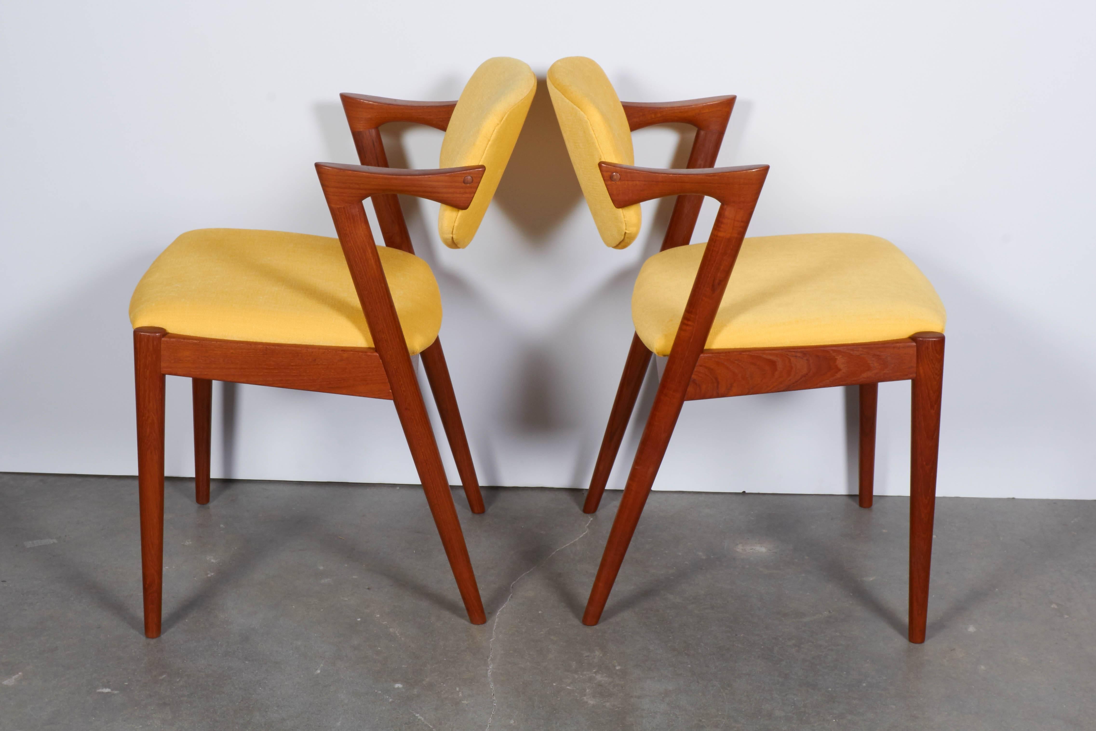 Scandinavian Modern Kai Kristiansen No. 42 Dining Chairs, Set of Six