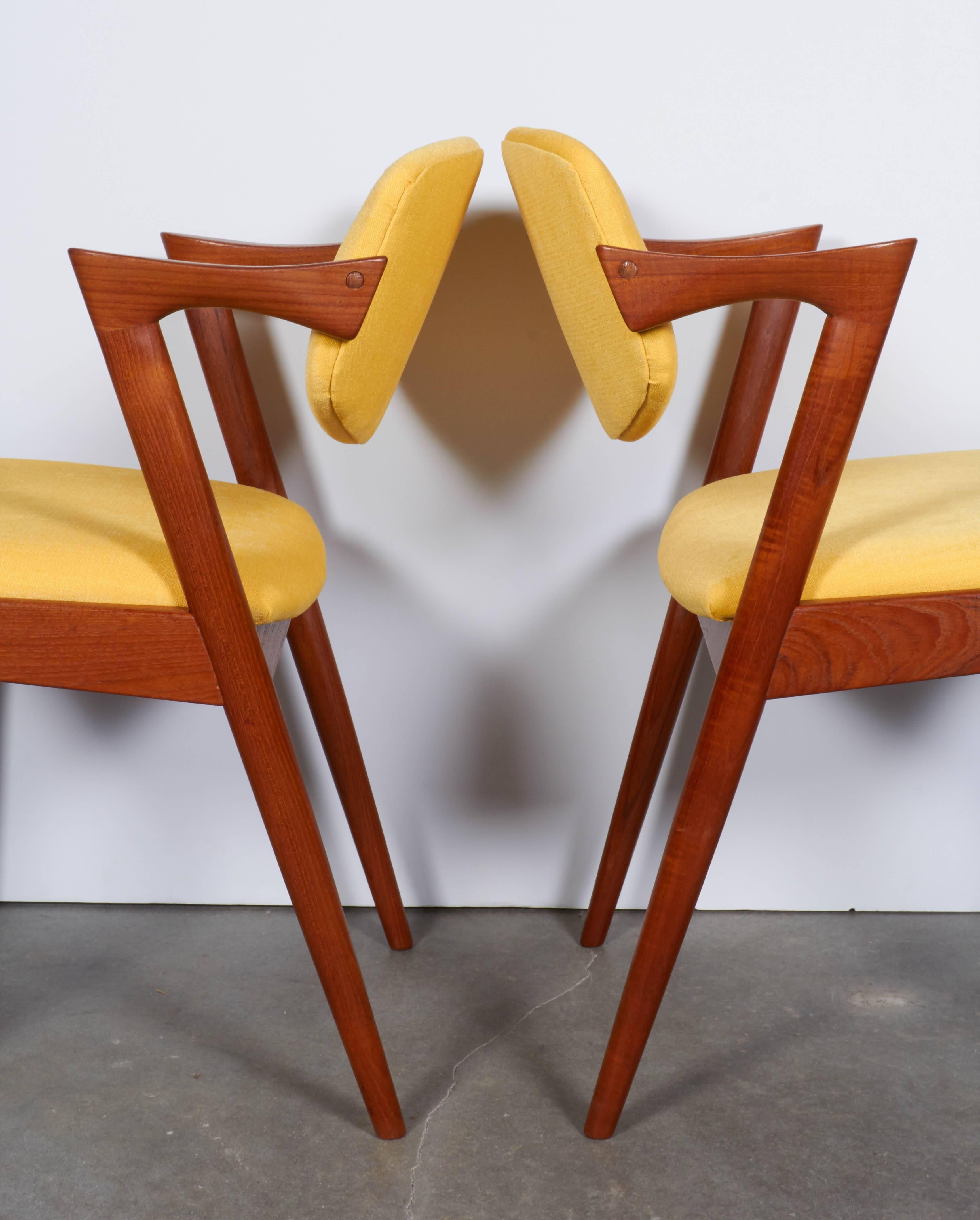 Oiled Kai Kristiansen No. 42 Dining Chairs, Set of Six