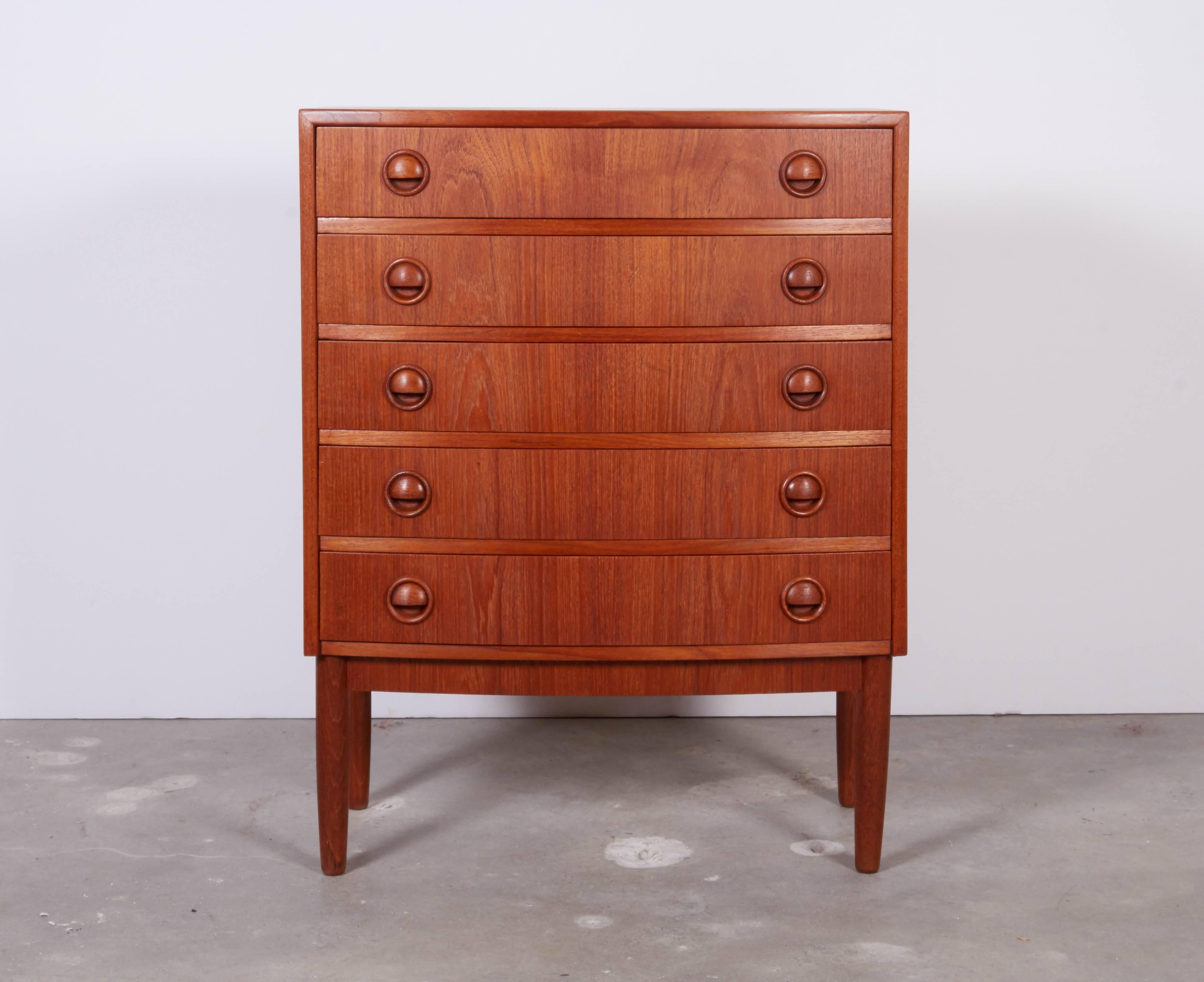 Danish Kai Kristiansen Teak Mini Dressers, Pair