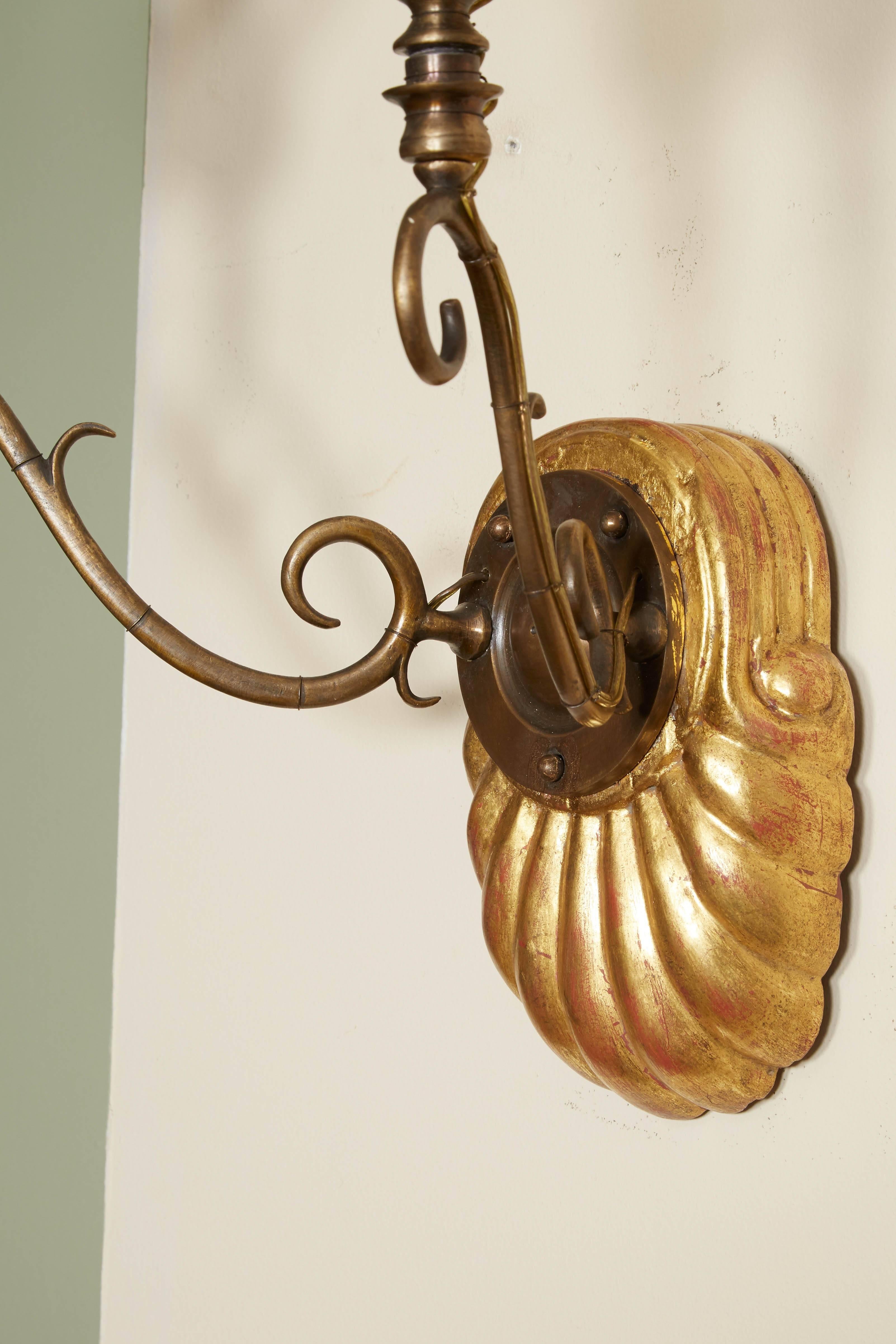 Georgian Pair of Two-Light Hurricane Shade Sconces For Sale