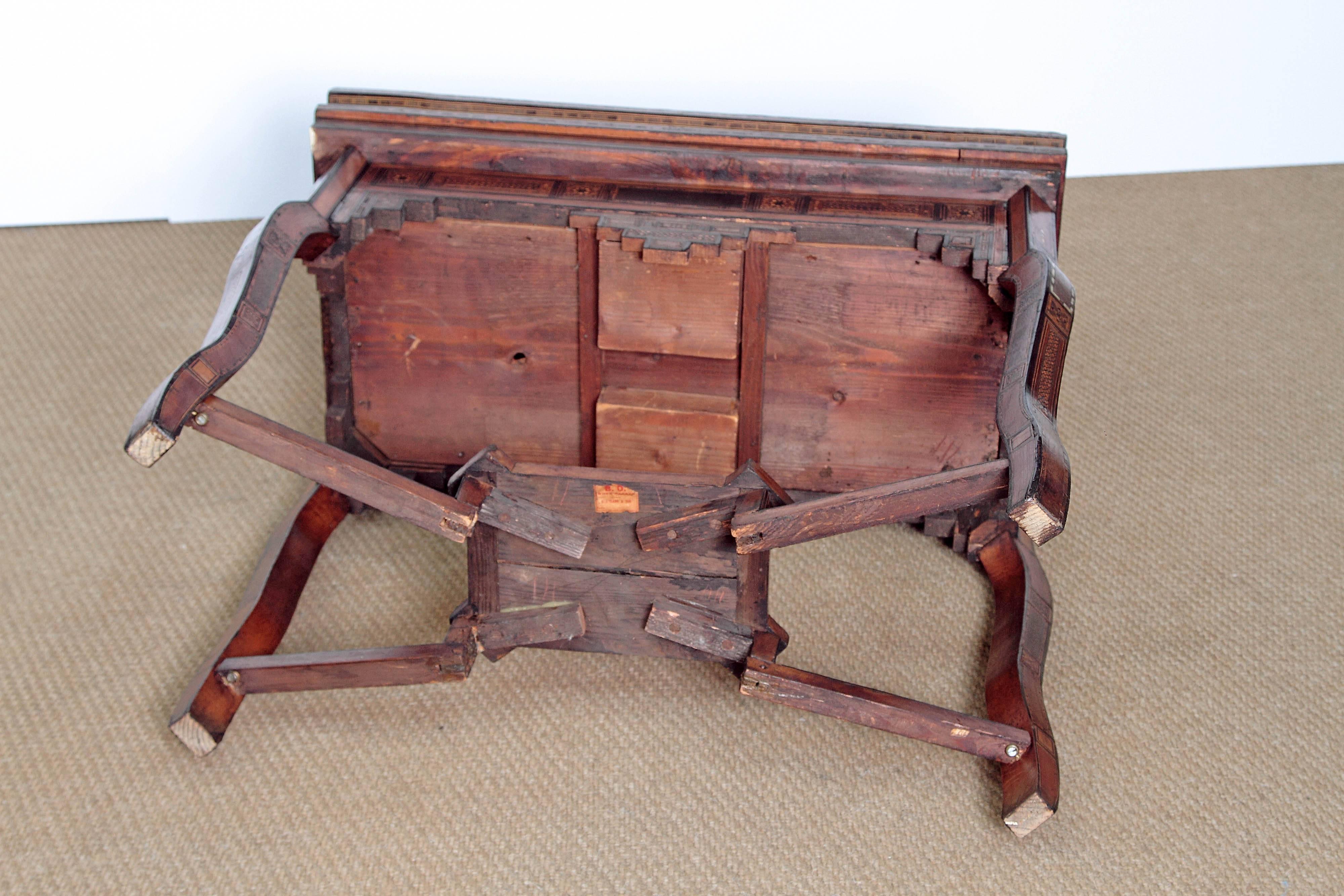 Antique Syrian Folding Games Table 2