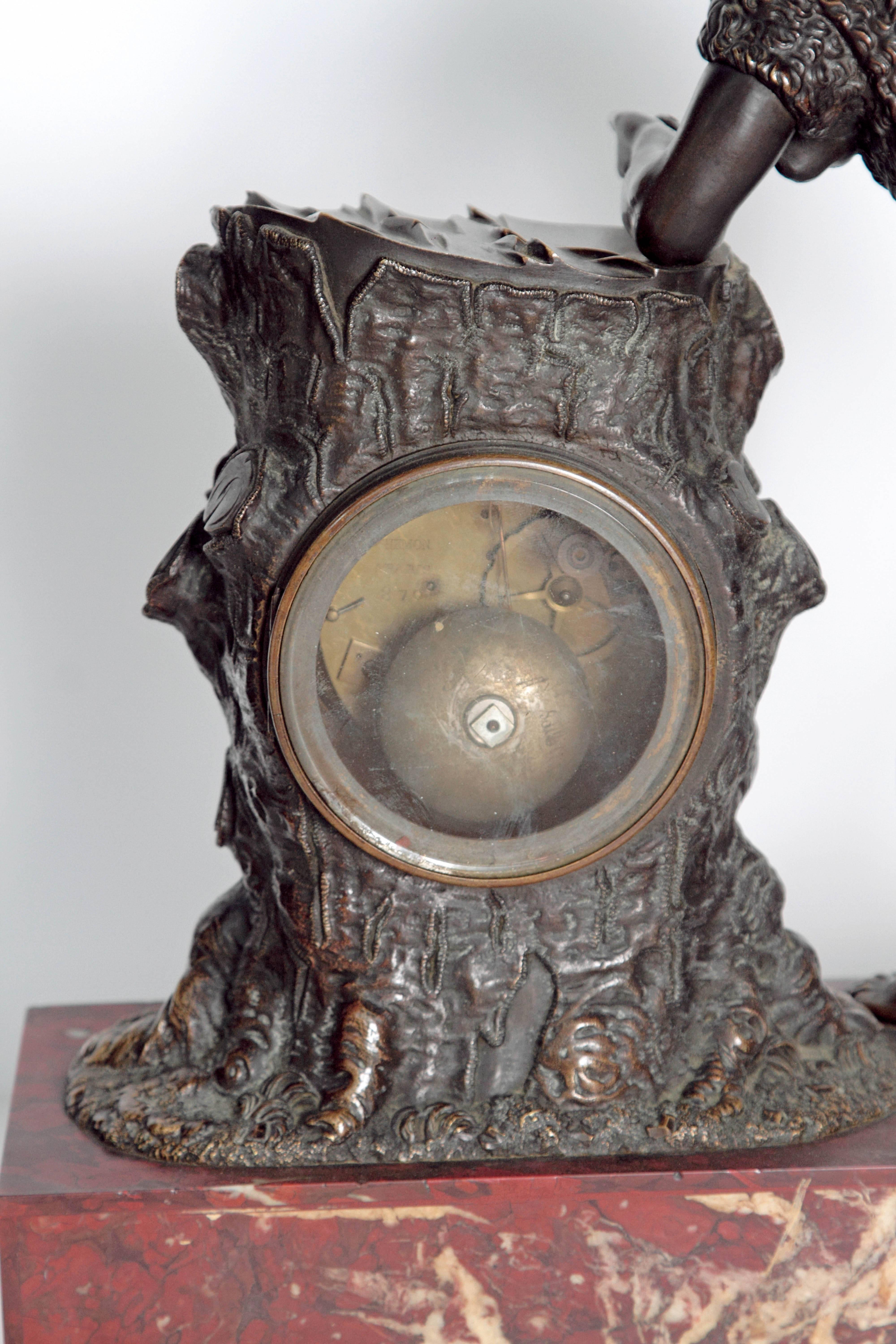 French Empire Figural Mantel Clock 