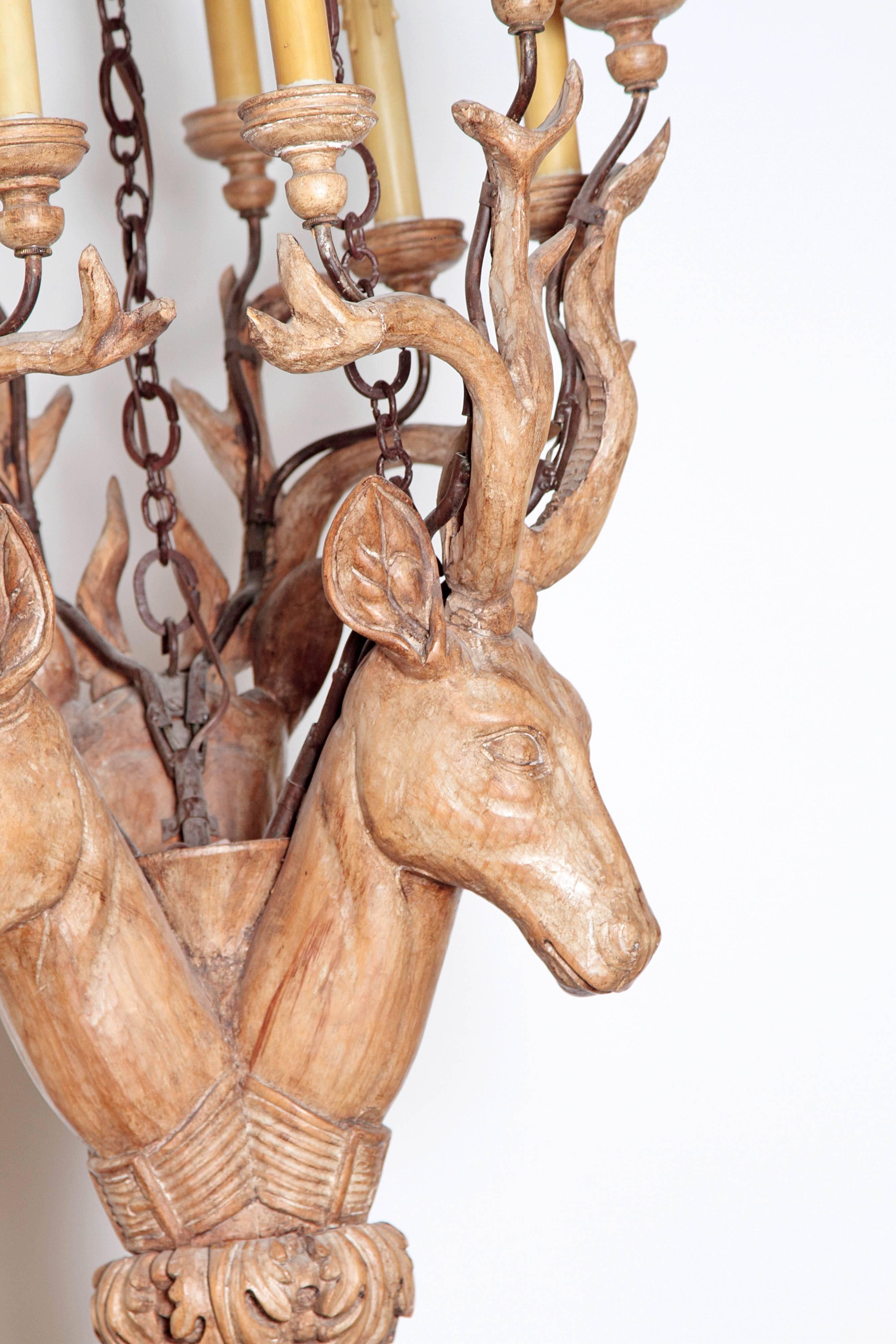 stag head chandelier