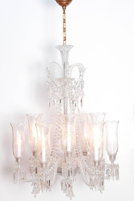 Philippe Starck For Baccarat Zenith Long Twelve Light Chandelier Neoclassical Philippe Starck For Baccarat Zenith Long Twelve Light Chandelier