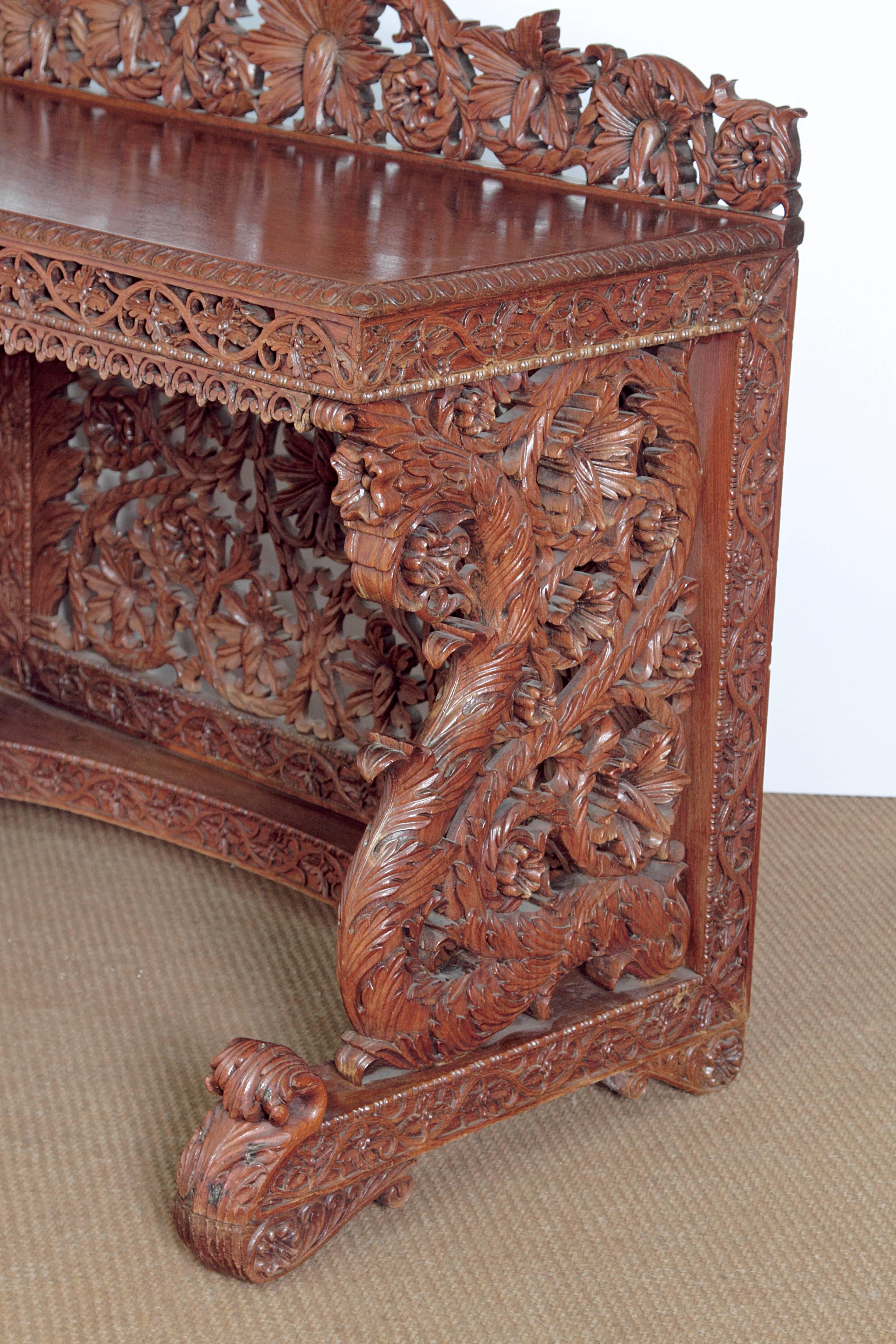 Hand-Carved Anglo-Indian Sideboard