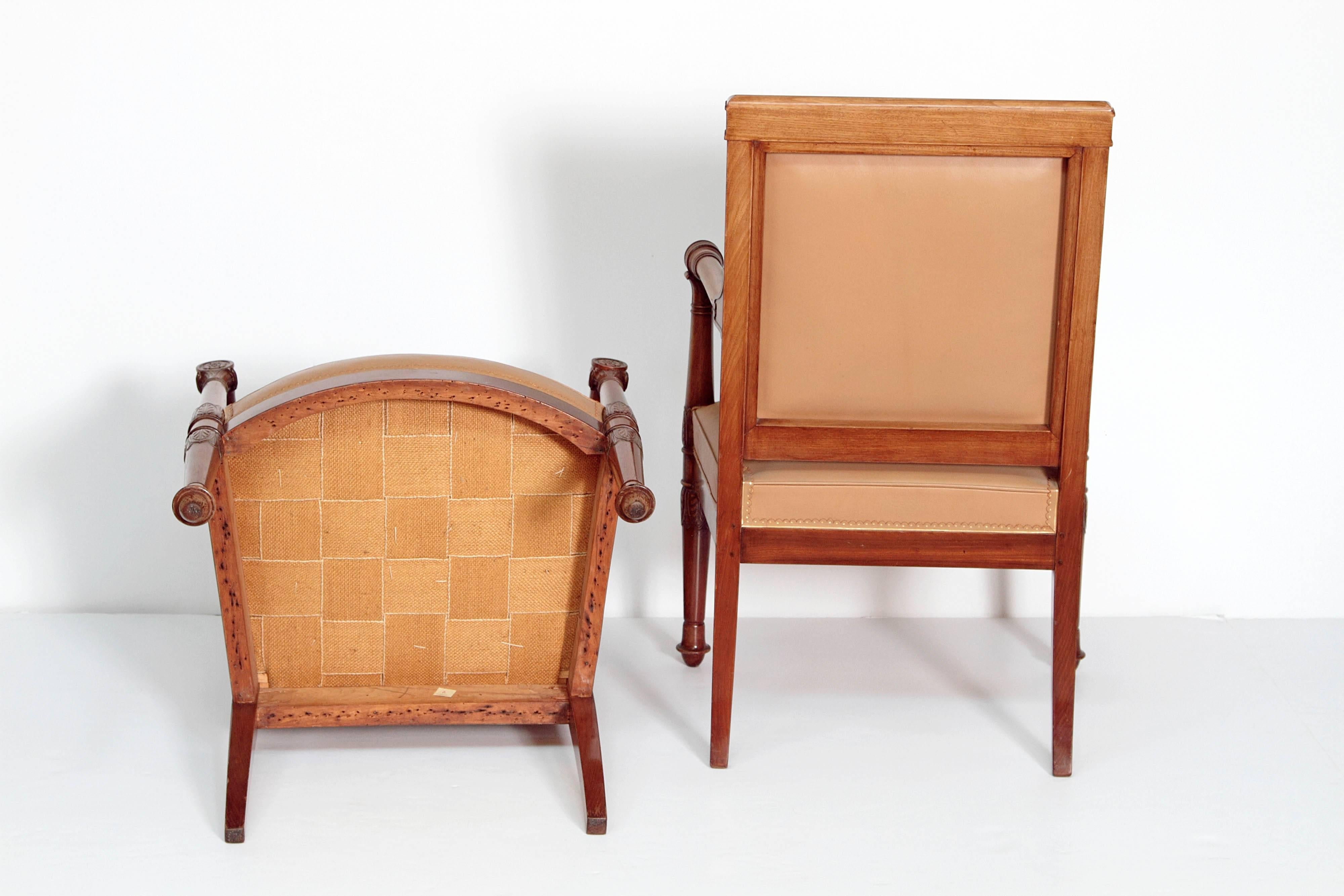 French Pair of Empire Fauteuils