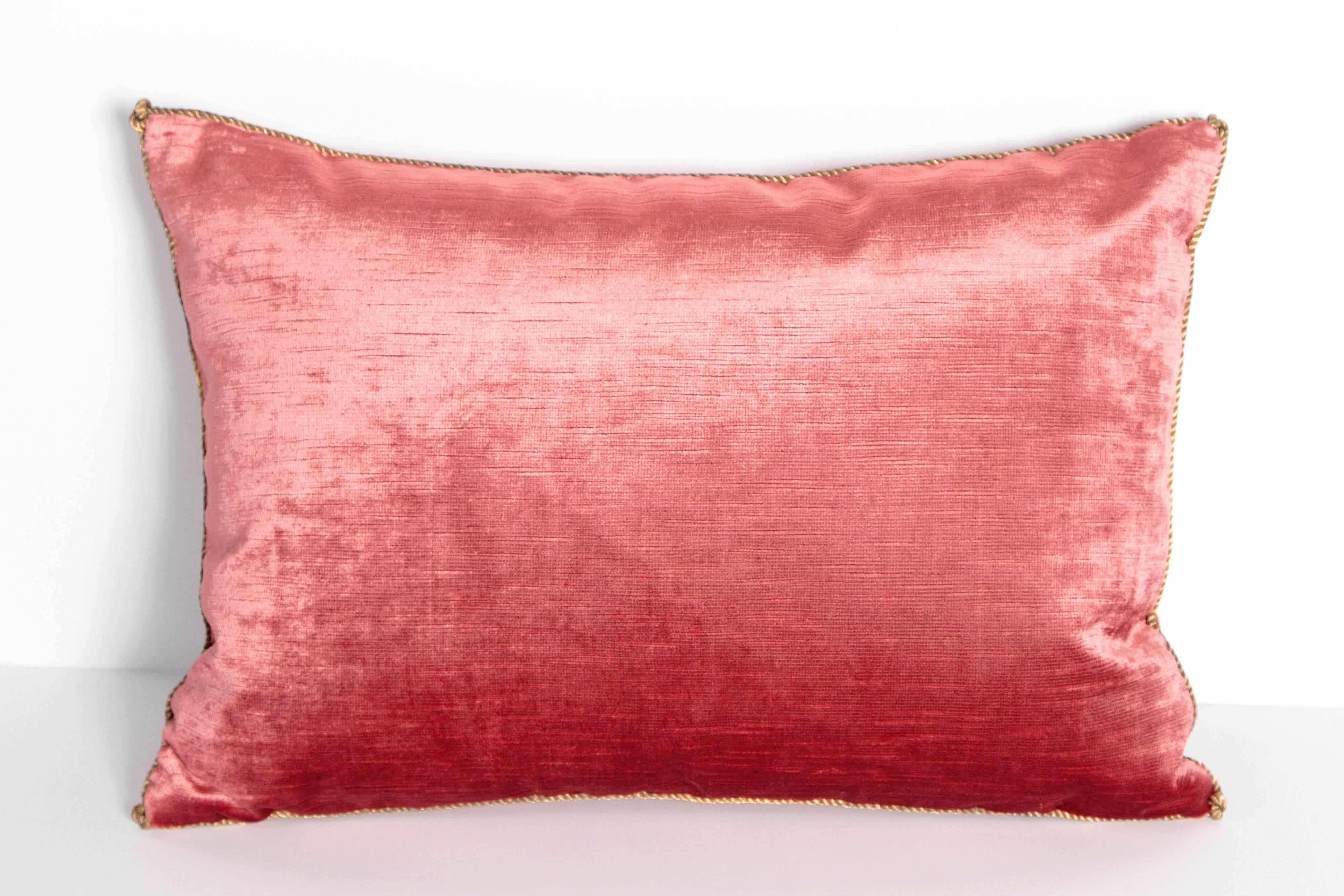 Embroidered Antique Textile Pillow by Rebecca Vizard of B. Viz Design