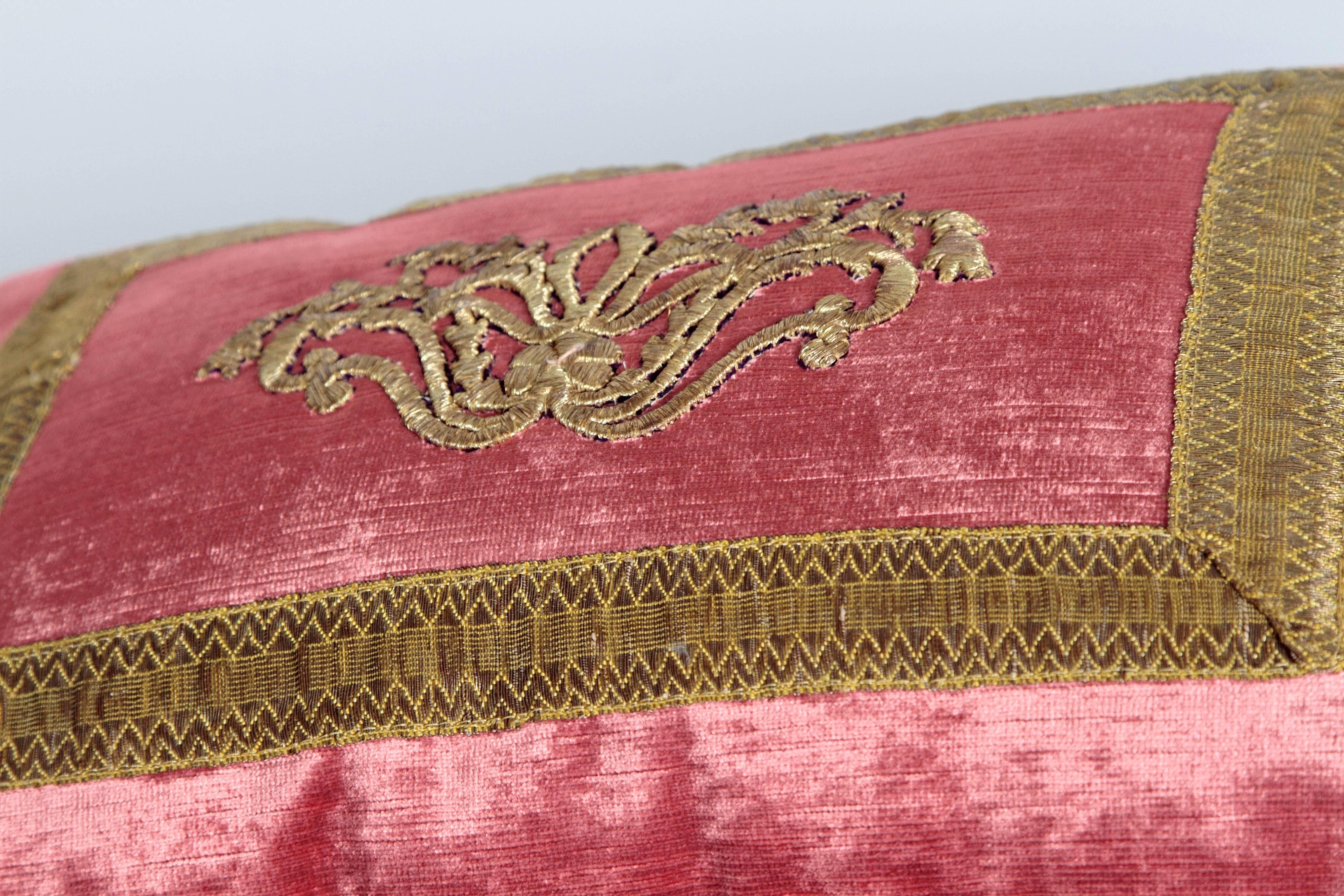 Velvet Antique Textile Pillow by Rebecca Vizard of B. Viz Design