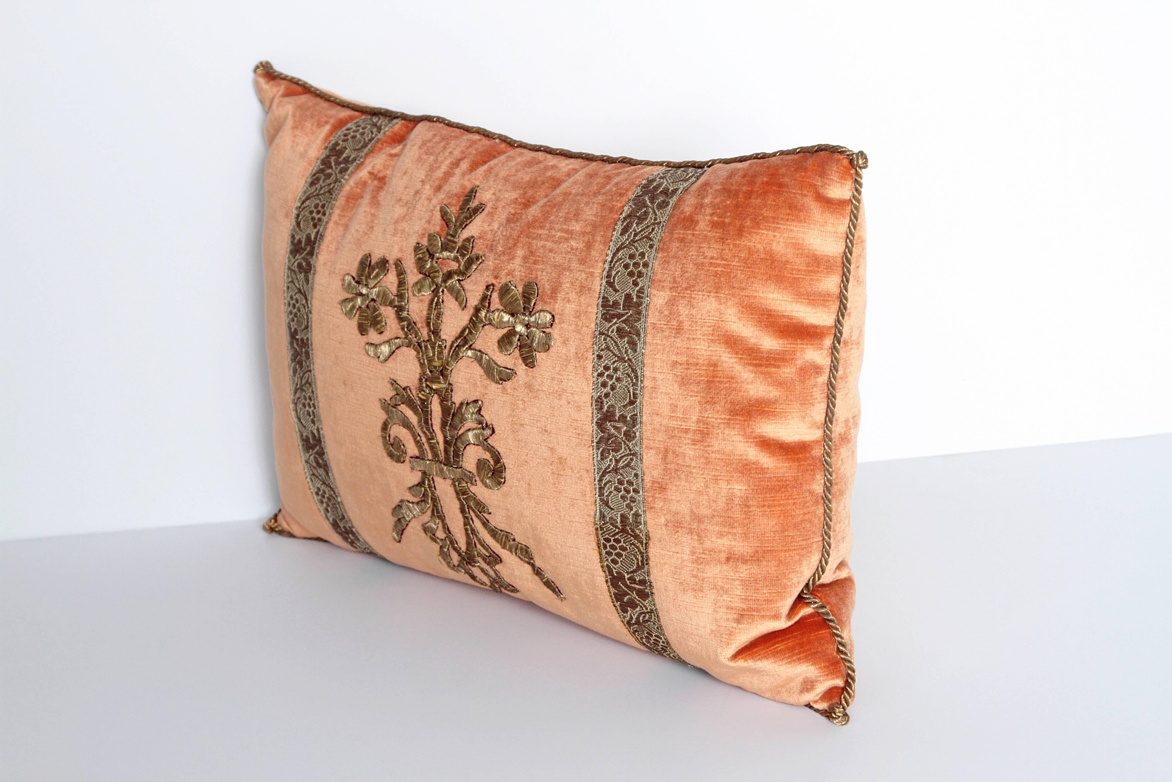 Neoclassical Antique Textile Pillow by Rebecca Vizard