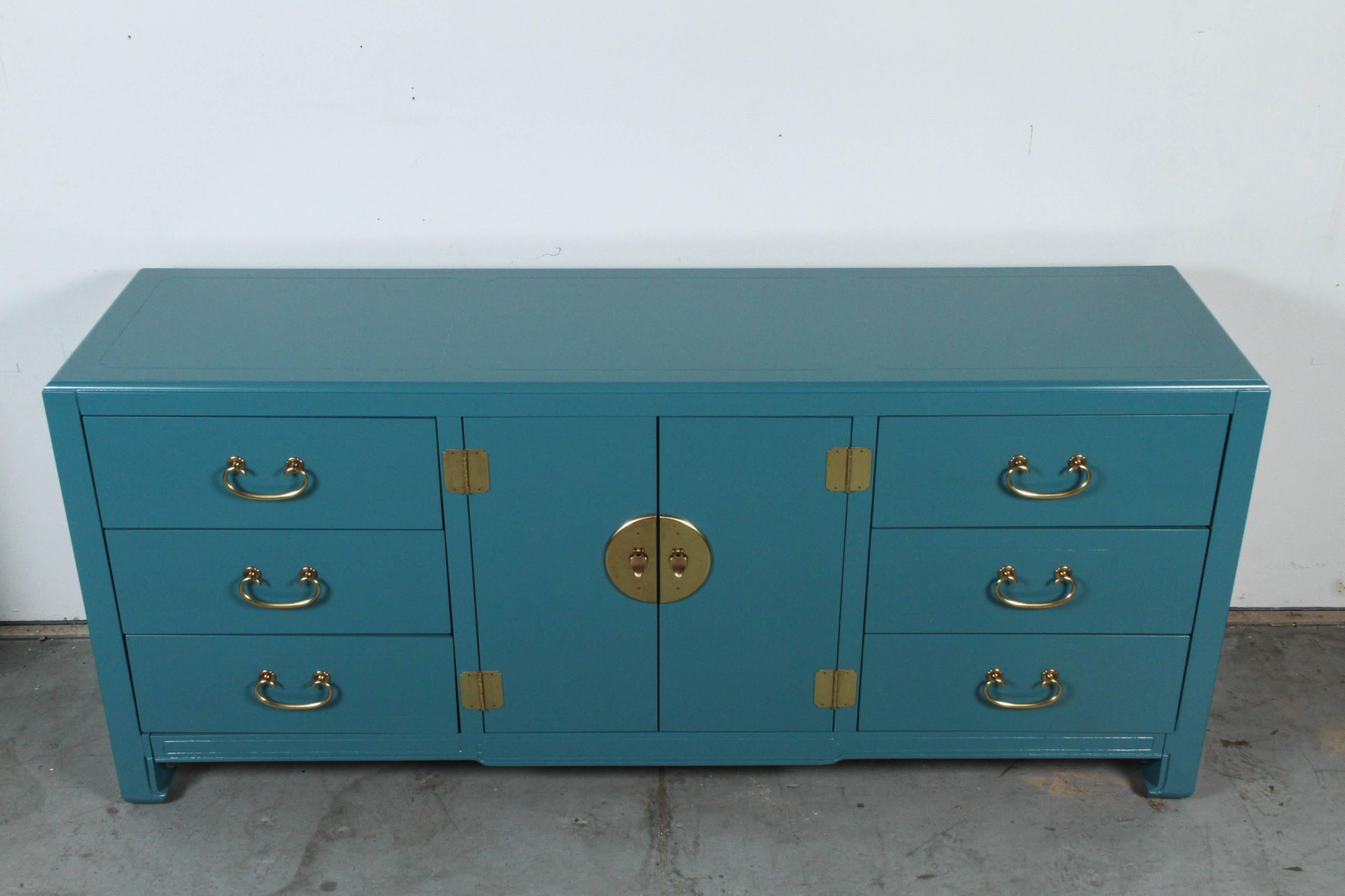 Vintage Hollywood Regency Newly Lacquered Dresser by American of Martinsville 3