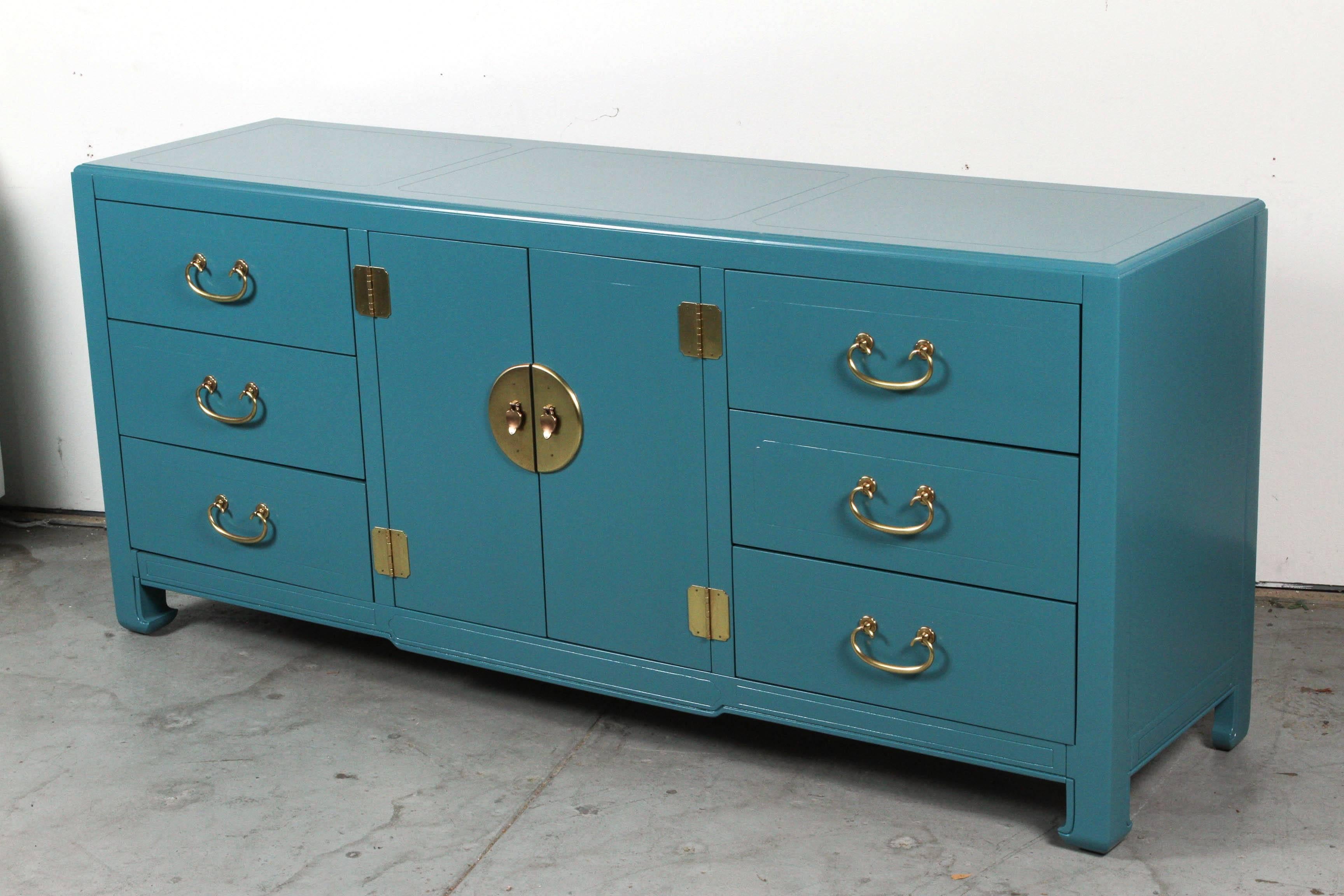 Vintage Hollywood Regency Newly Lacquered Dresser by American of Martinsville 4