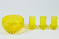 Vaseline Glass Party Set